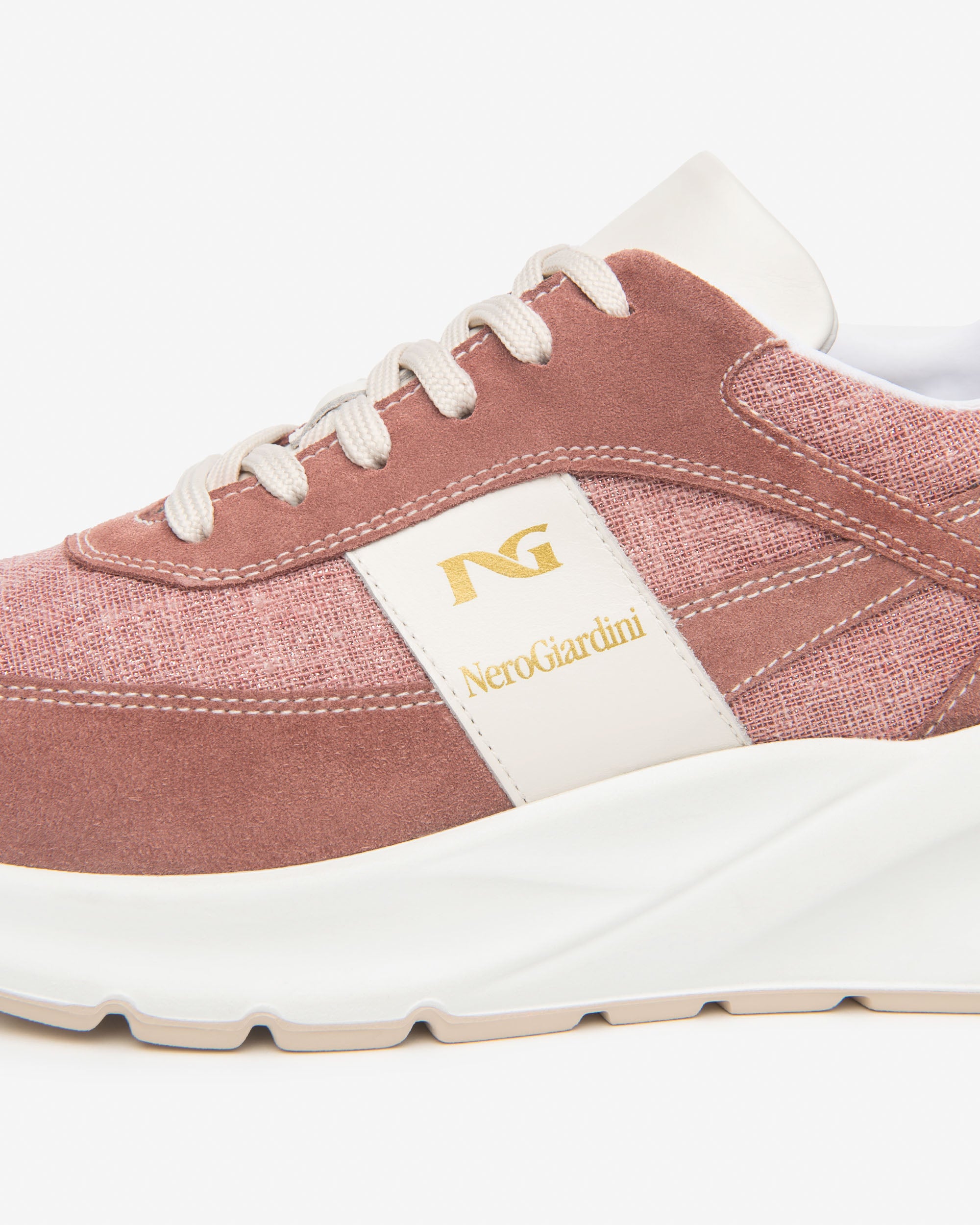NeroGiardini Sneakers Femme Cuir Velours Tissu Italie