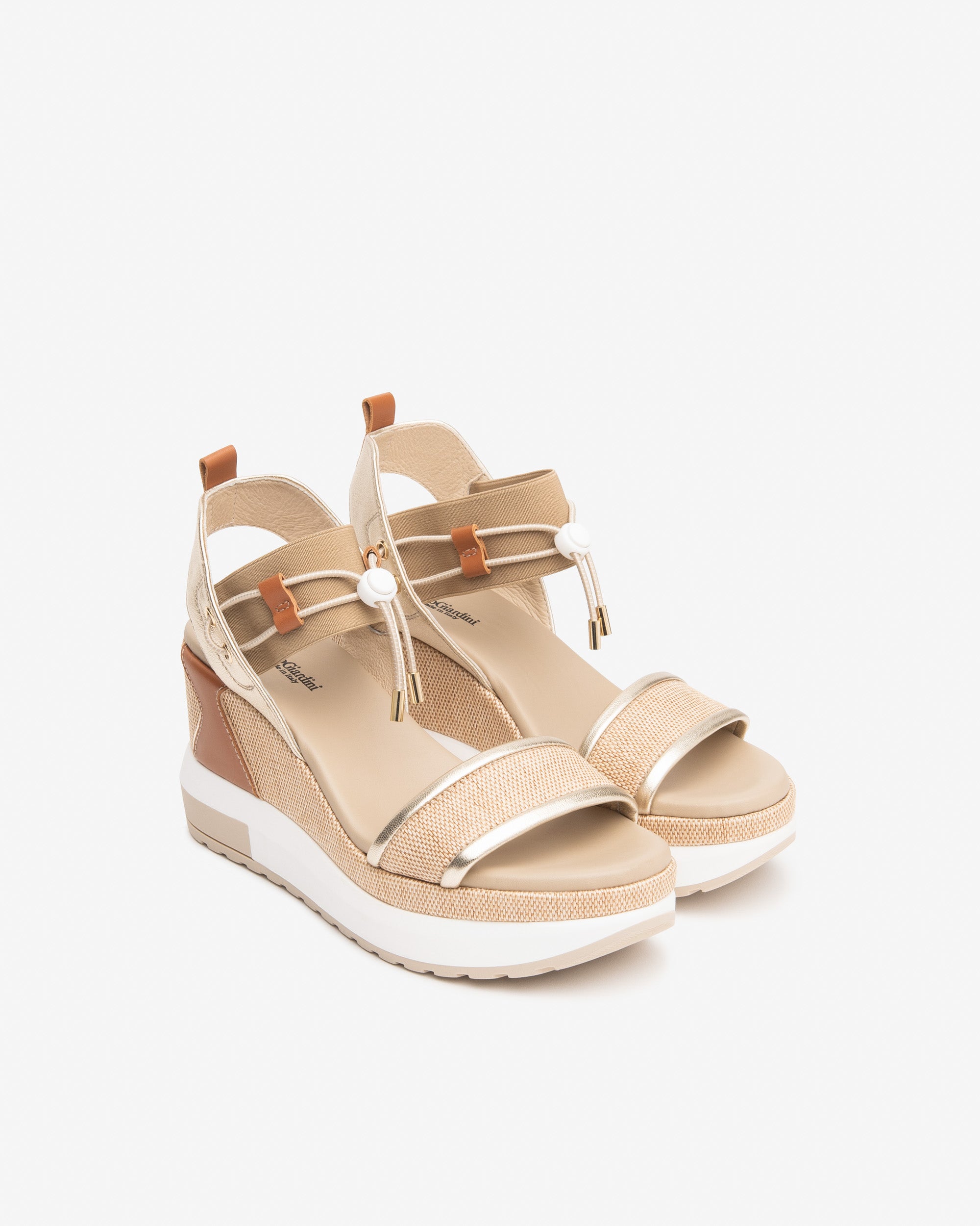 NeroGiardini Sandales Femme Cuir Toile Été Ville
