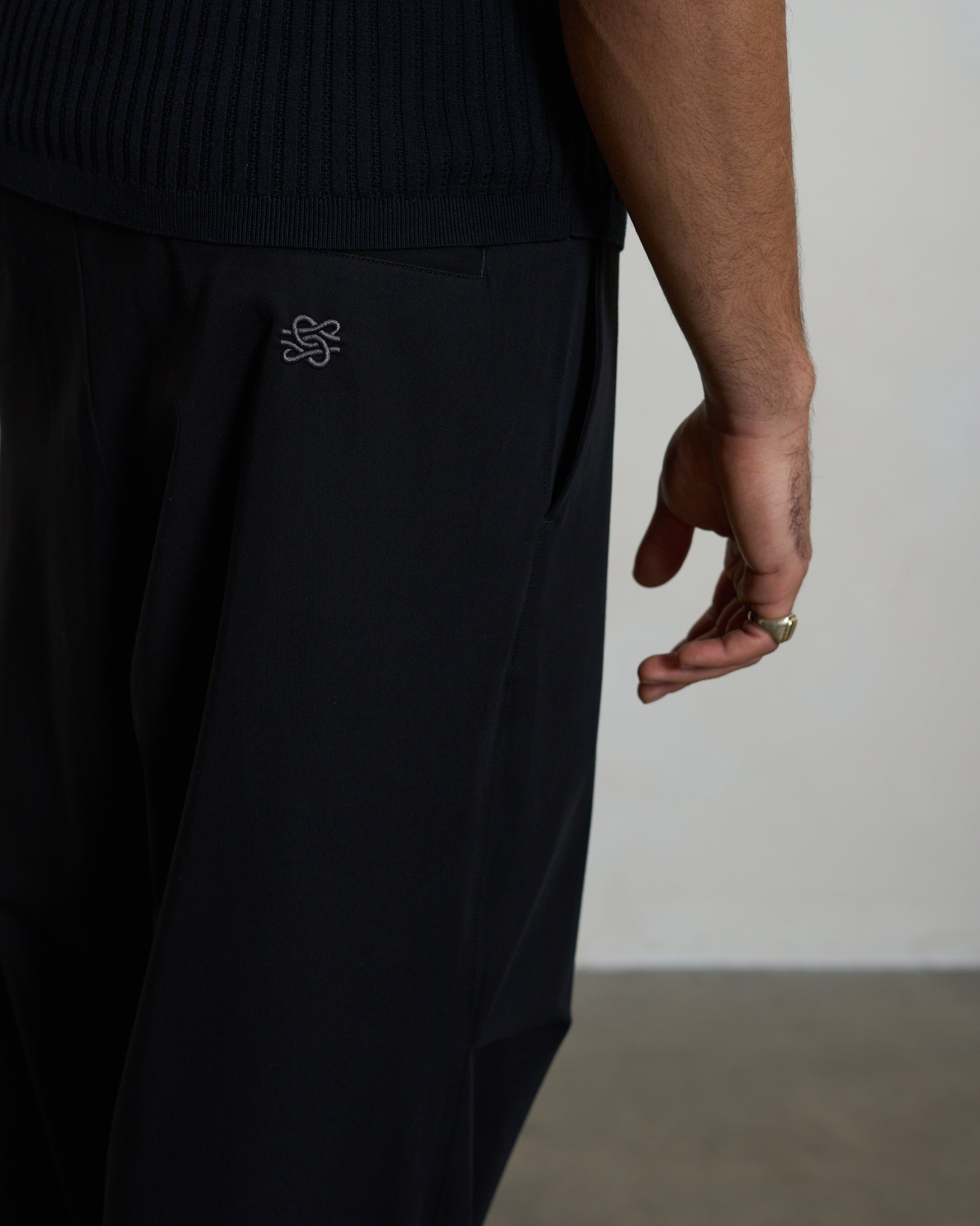 Filling Pieces Drapy Pants pantalon noir viscose