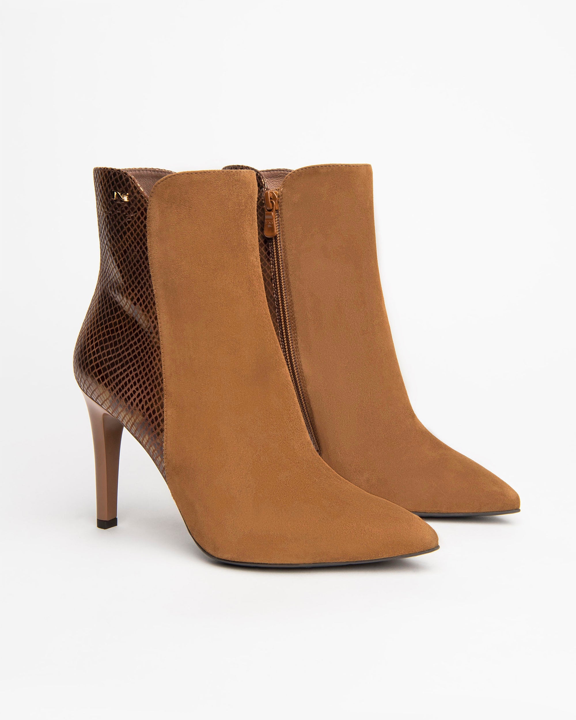 NeroGiardini Bottines Femme Cuir Velours bottines talon 9,5 cm
