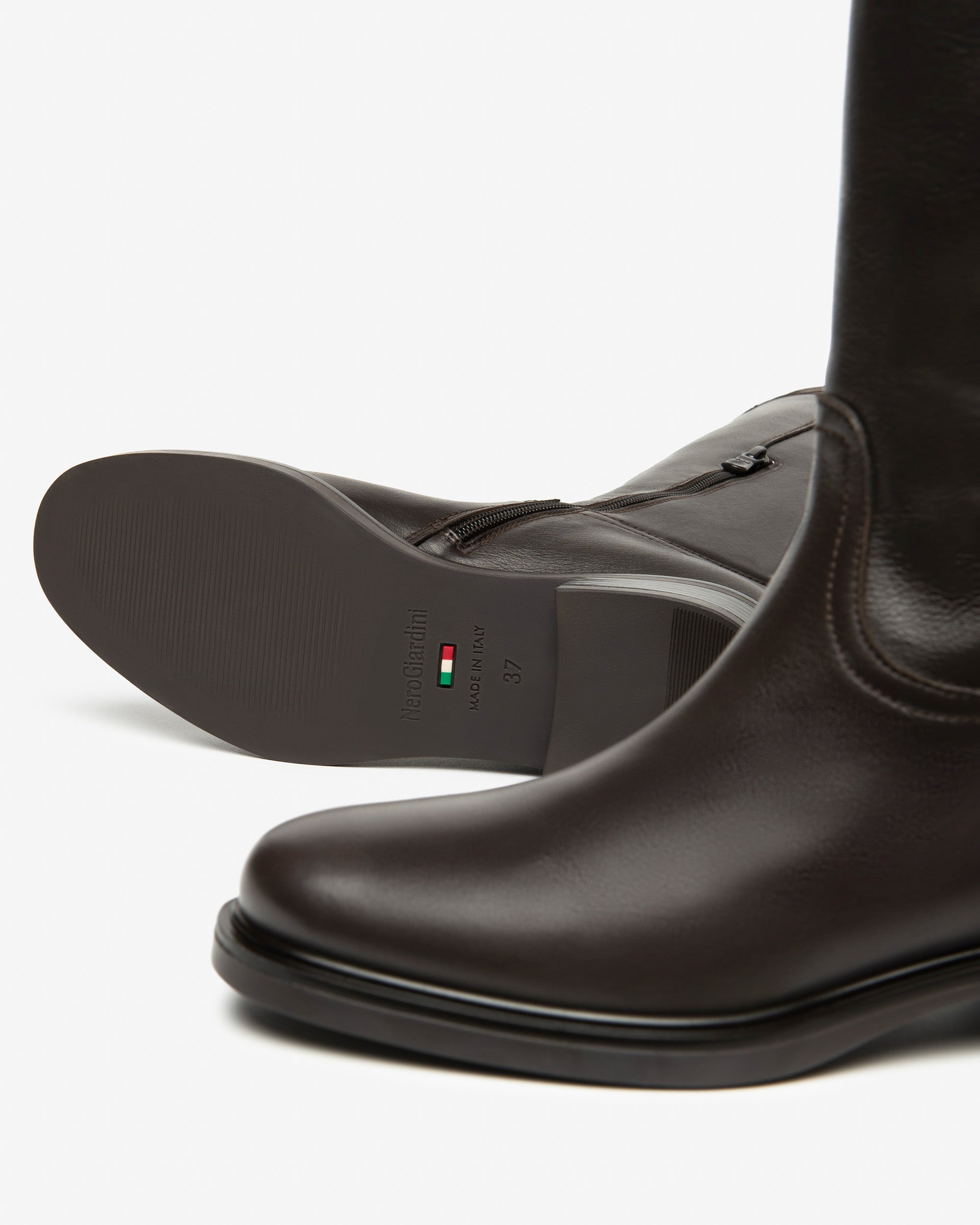 NeroGiardini Bottes Femme en Cuir bottes hiver cuir