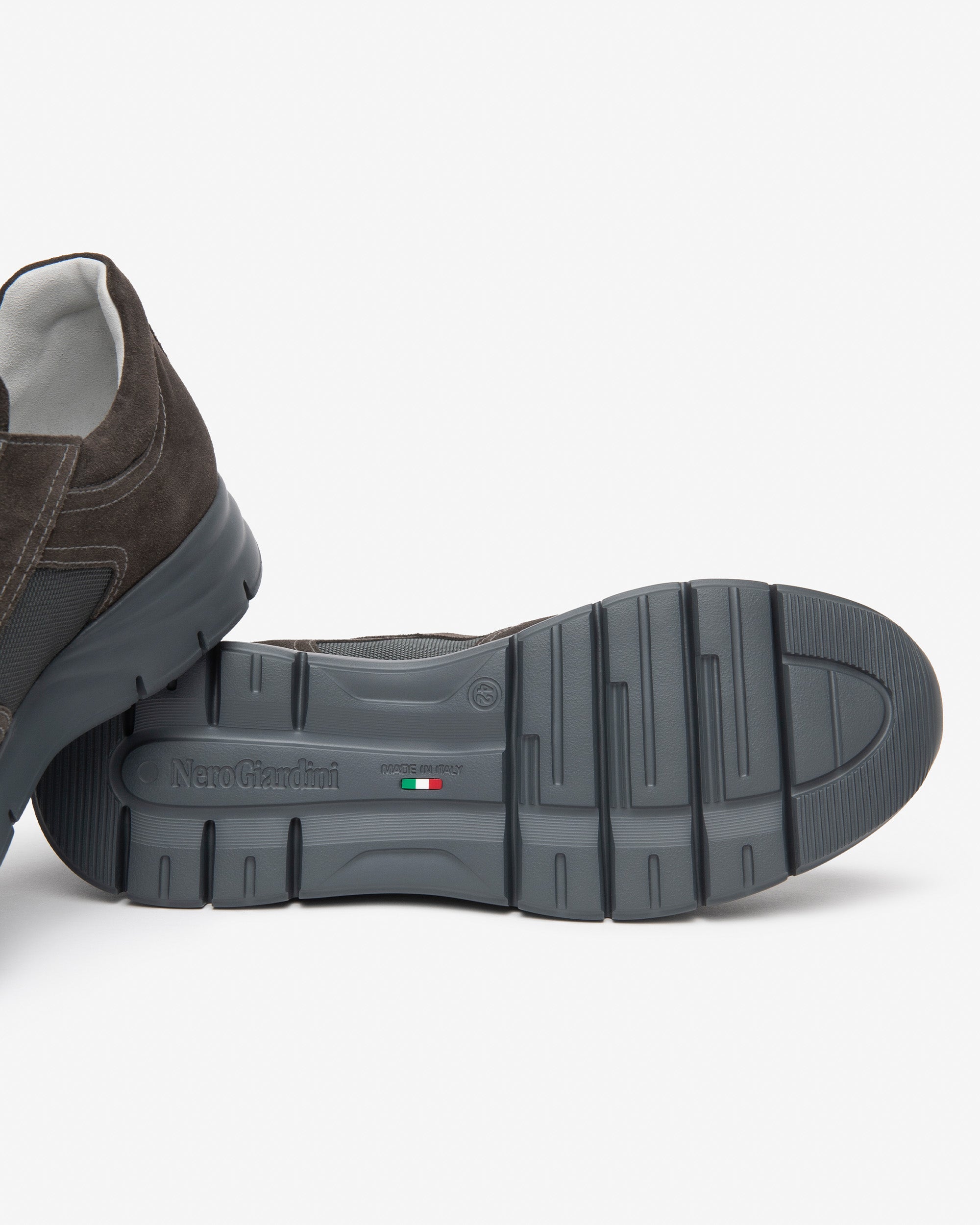 NeroGiardini Sneakers Homme Cuir Velours Toile Zip