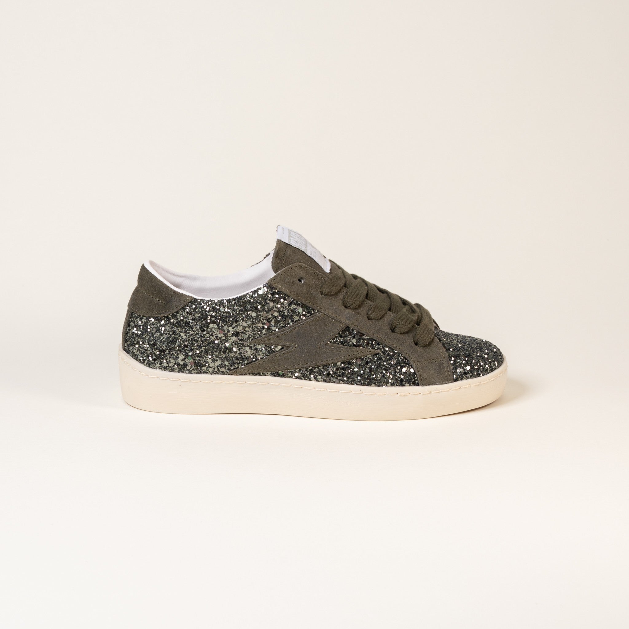 Semerdjian Maya E183 baskets kaki glitter cuir
