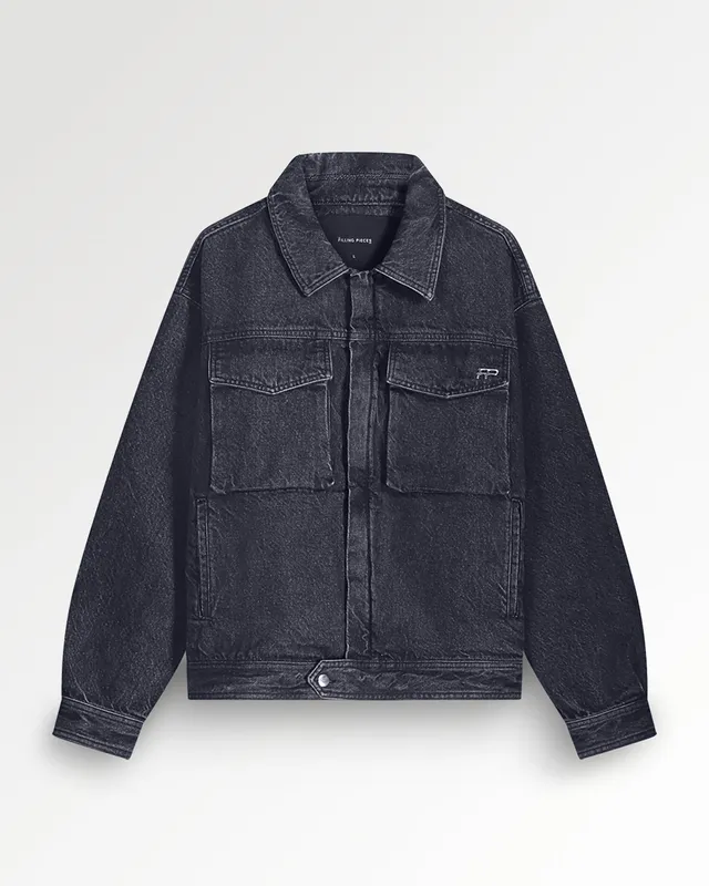 Filling Pieces Denim Jacket Washed Black veste jean noir coton