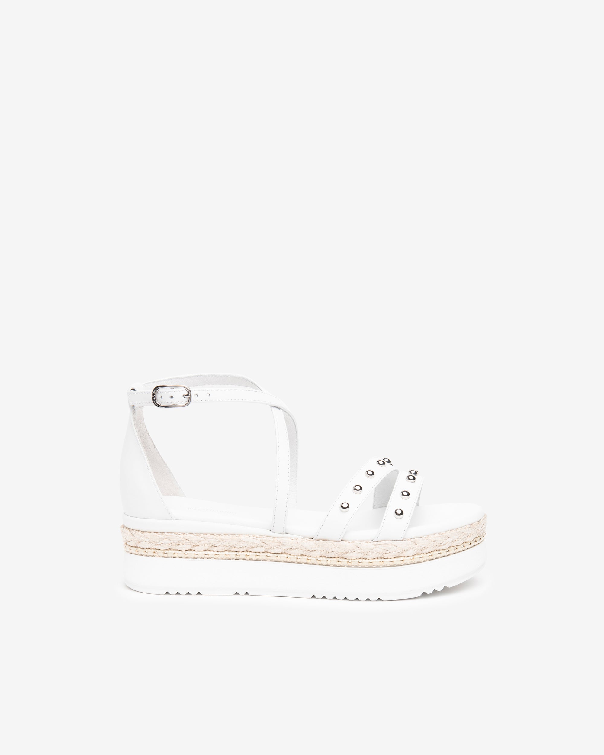 Nerogiardini Sandales femme cuir plateforme 5 cm clous