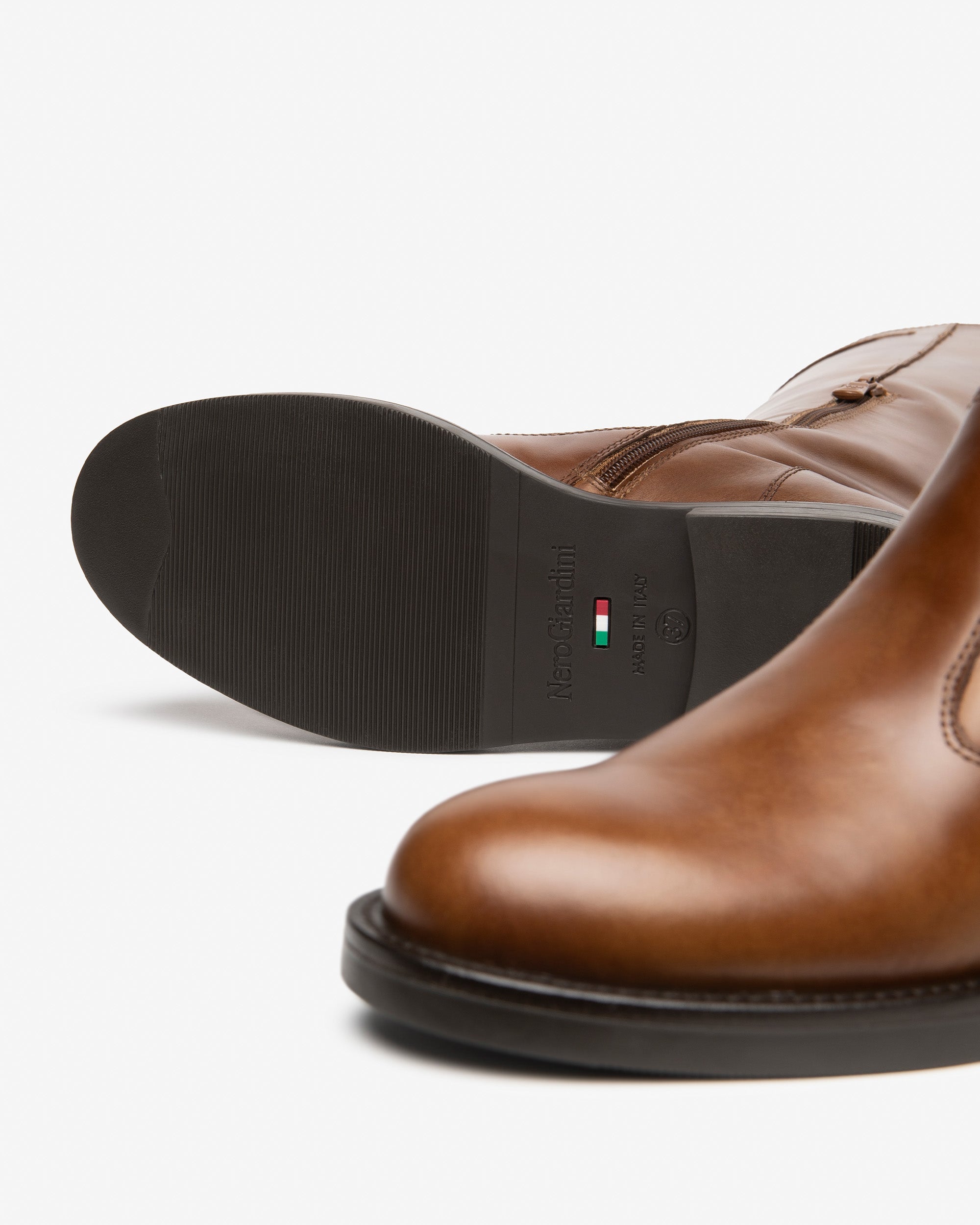 NeroGiardini Bottes Femme Cuir Haute Talon 30mm 38