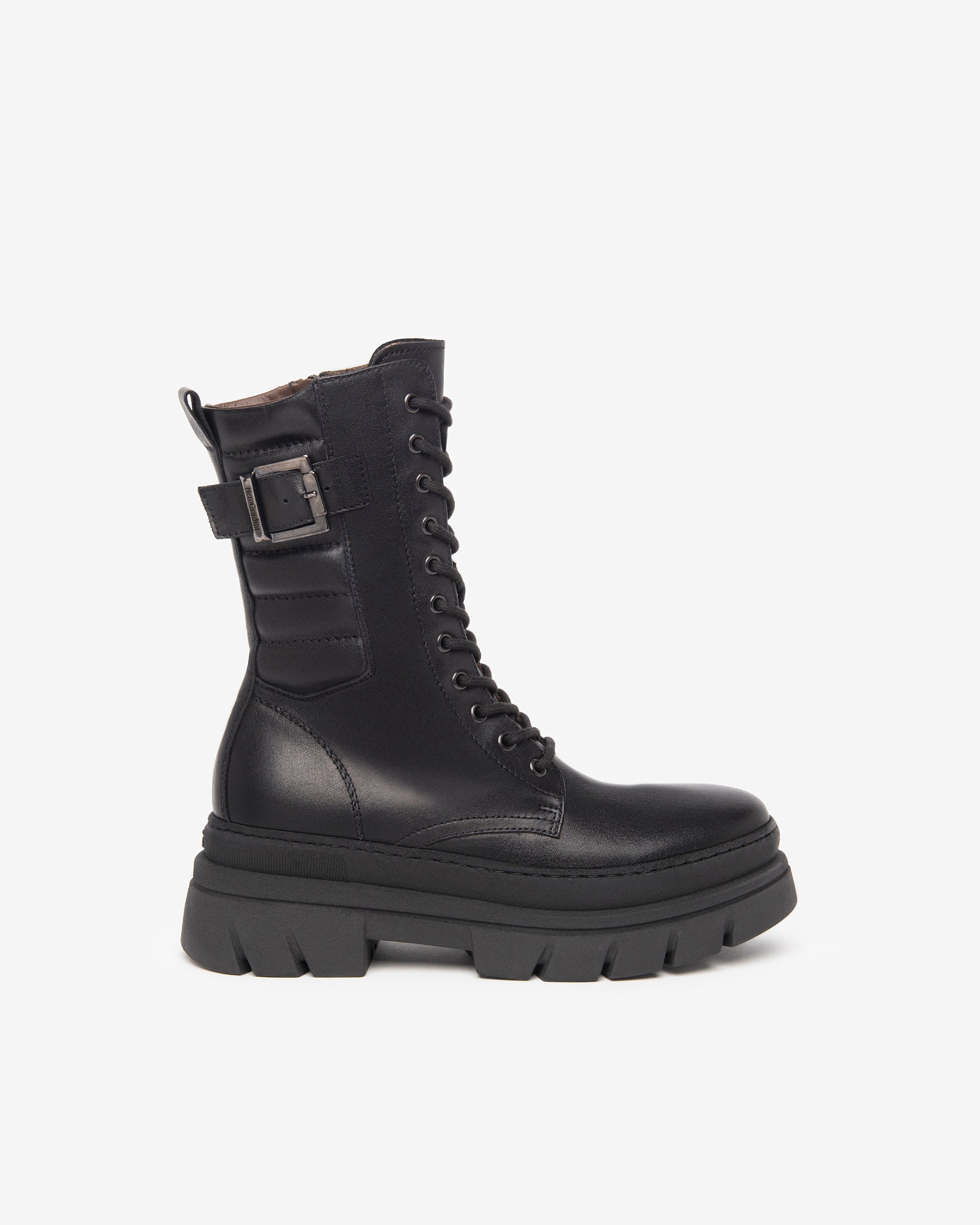 NeroGiardini Bottines bottines femme cuir combat boots