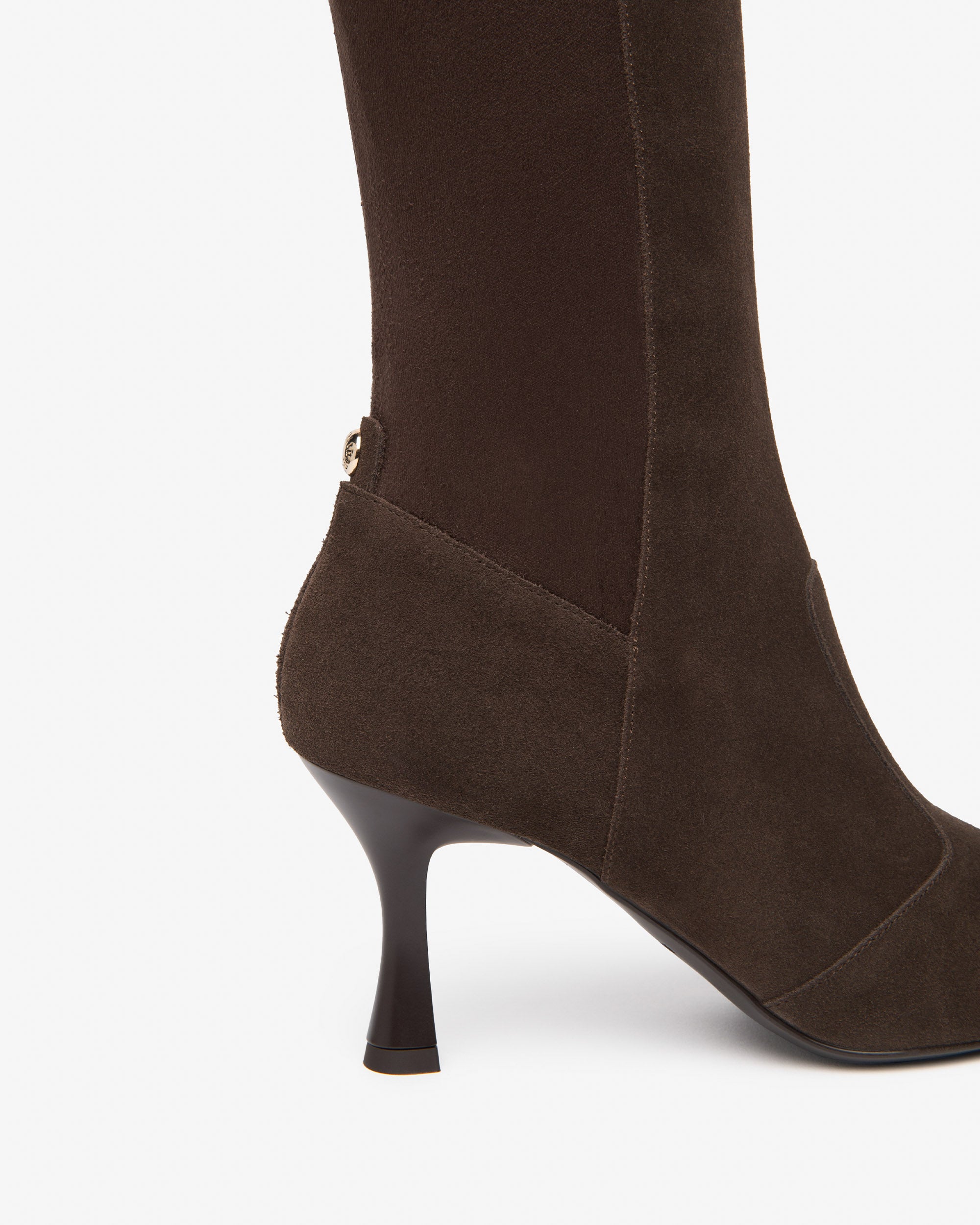 NeroGiardini Bottes Femme Cuir Velours Talon 75 mm