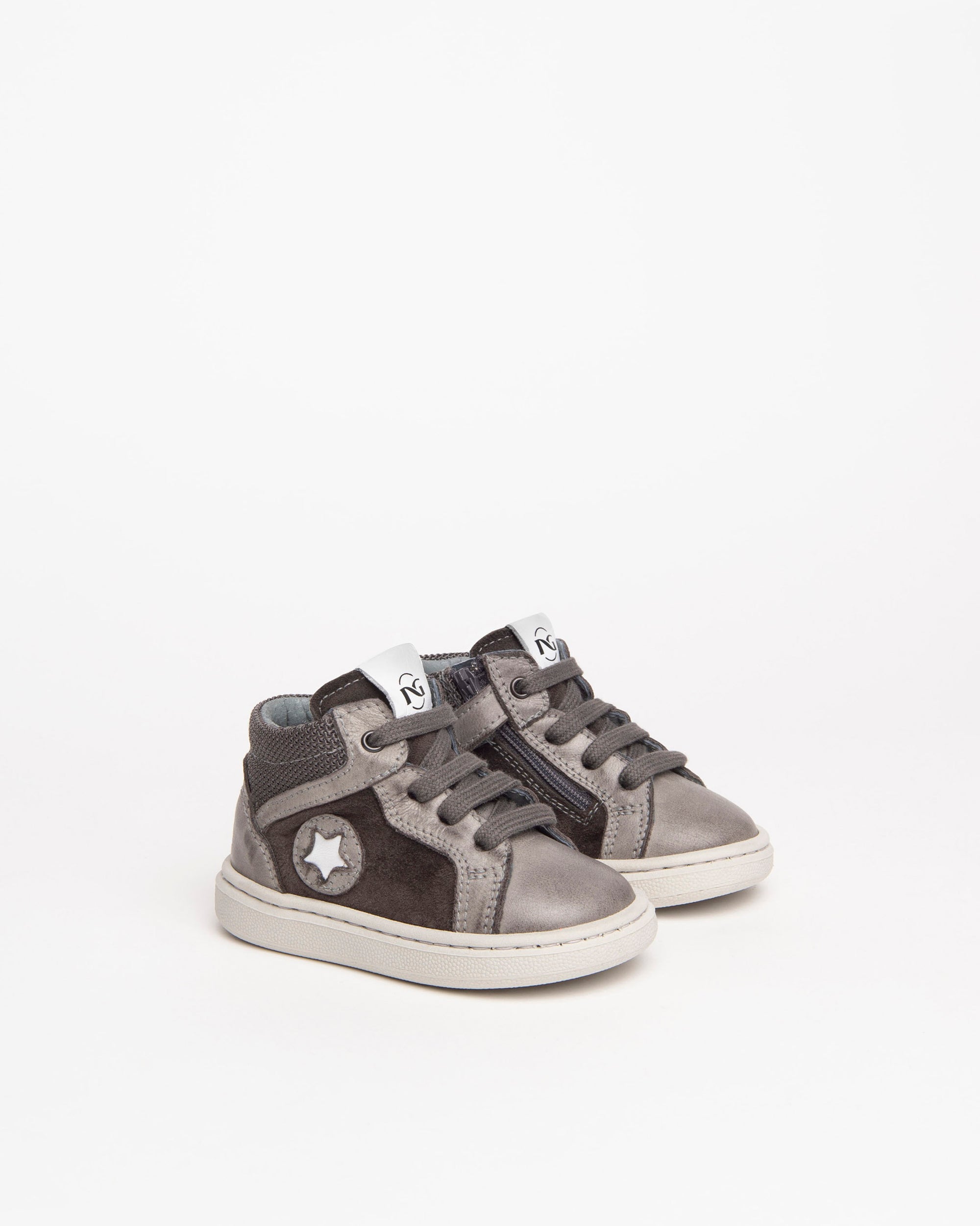 NeroGiardini Sneakers Garçon Cuir Montantes Zip 20-30