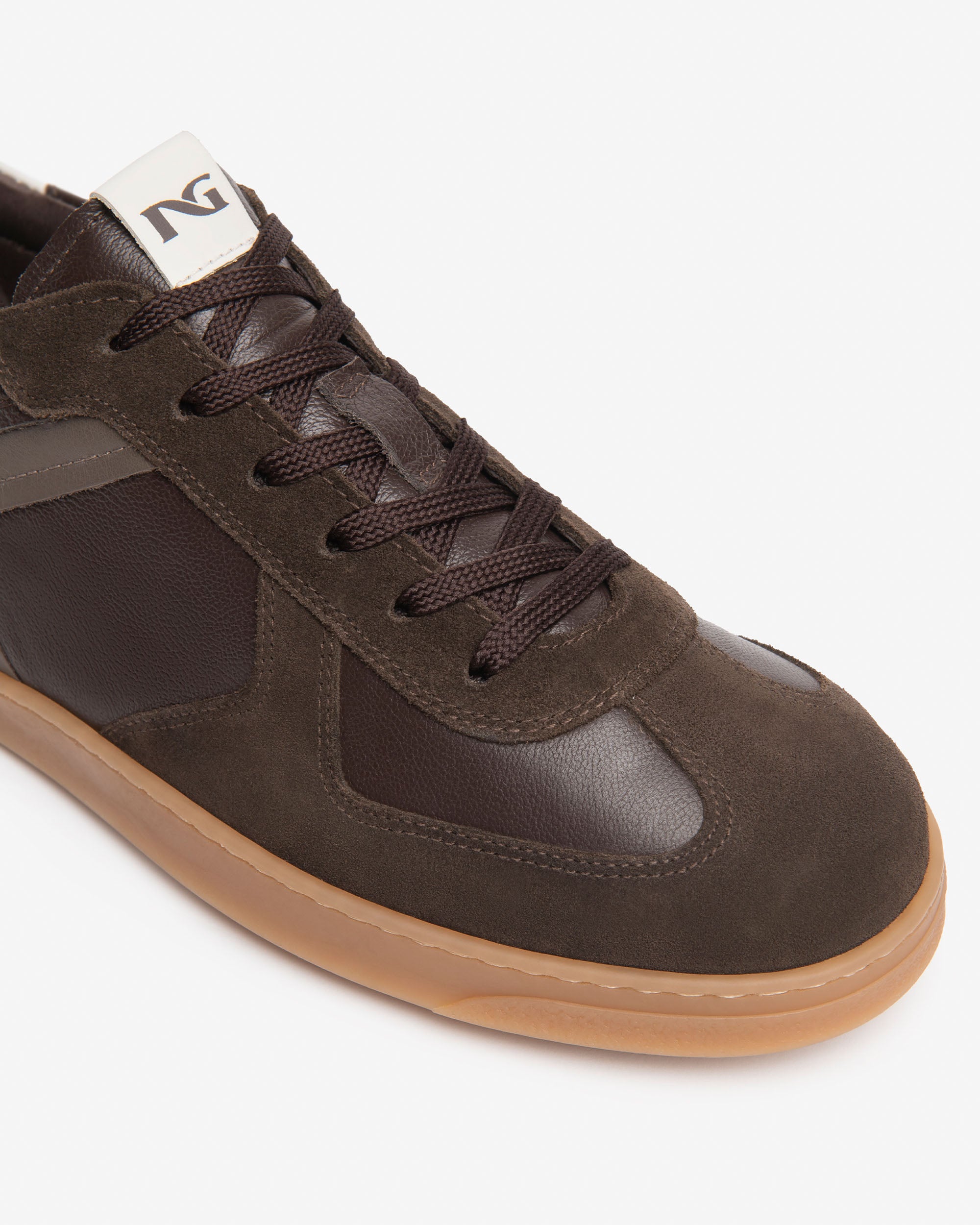 Nerogiardini Sneakers Homme Cuir Daim Géométrique