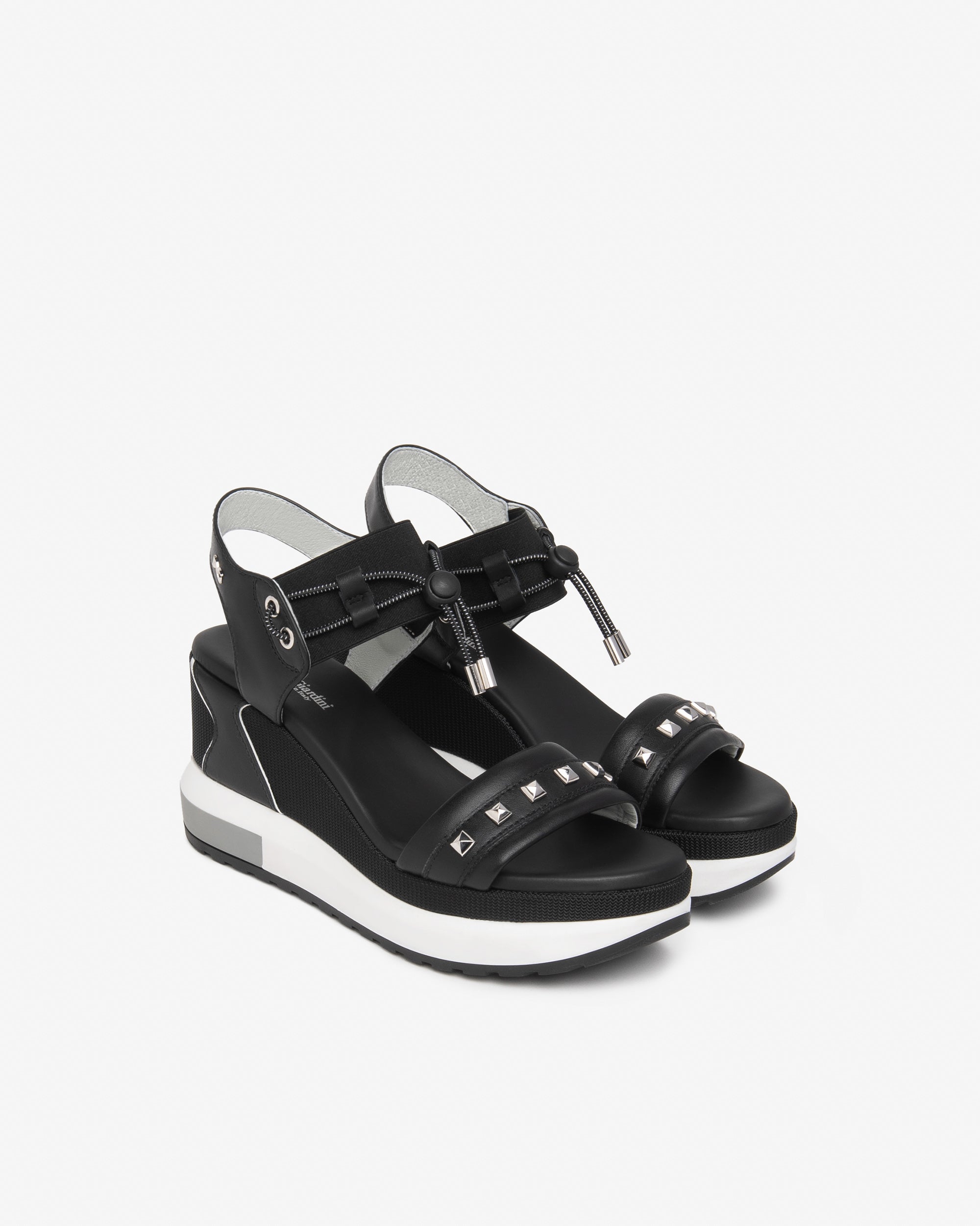 NeroGiardini Sandales Femme Cuir Toile Technique Été
