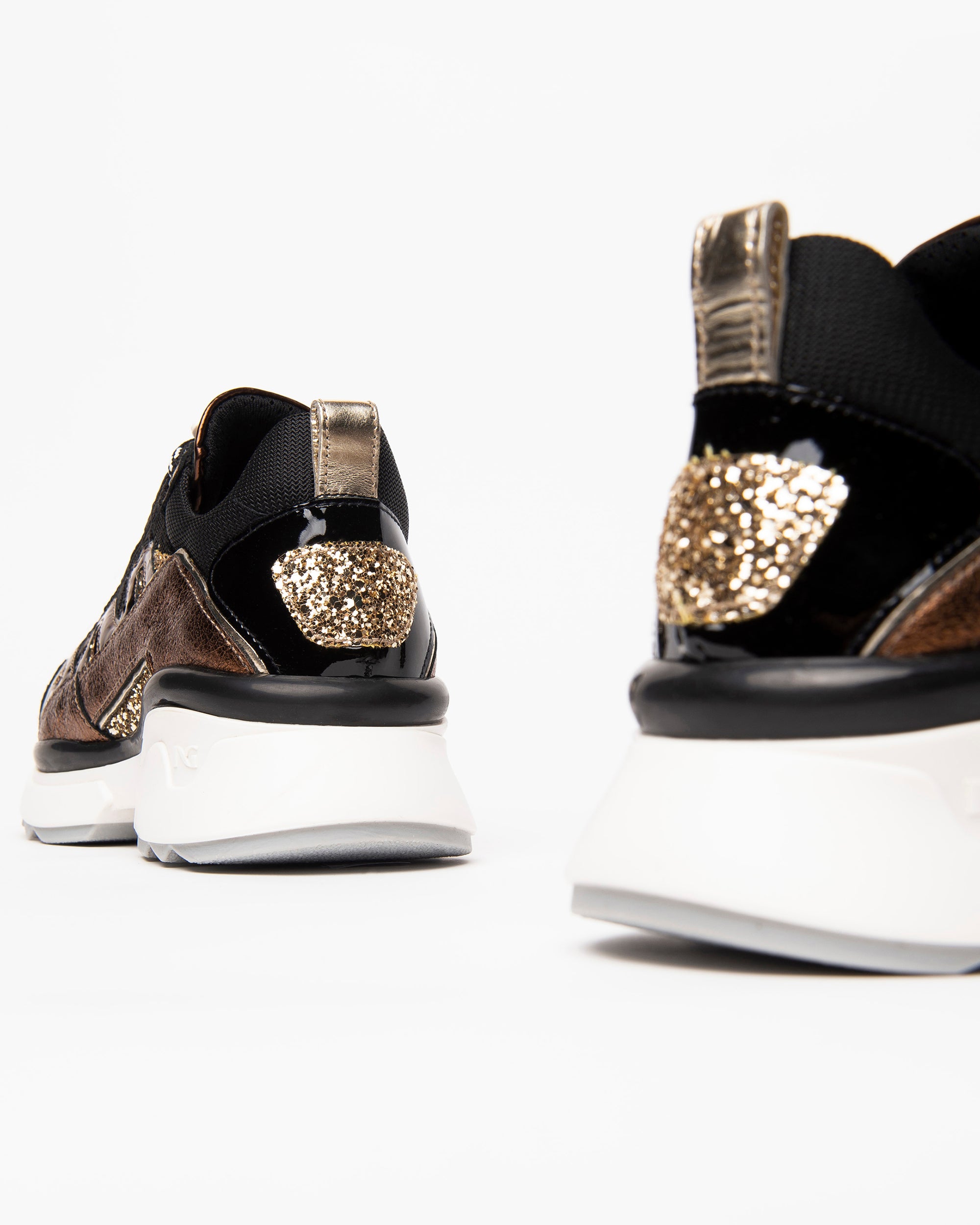 NeroGiardini Sneakers Femme Lamé Pailleté 4 cm