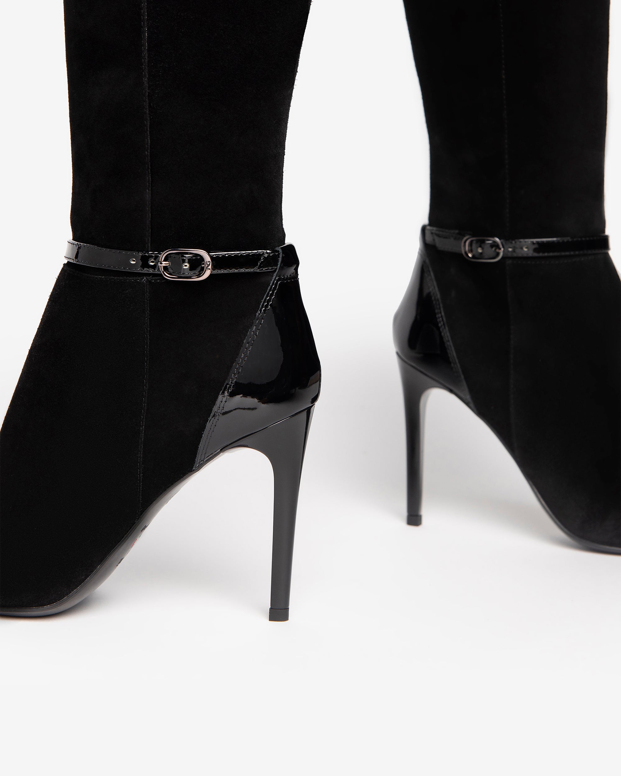 NeroGiardini Bottes Femme Velours Vernis 38