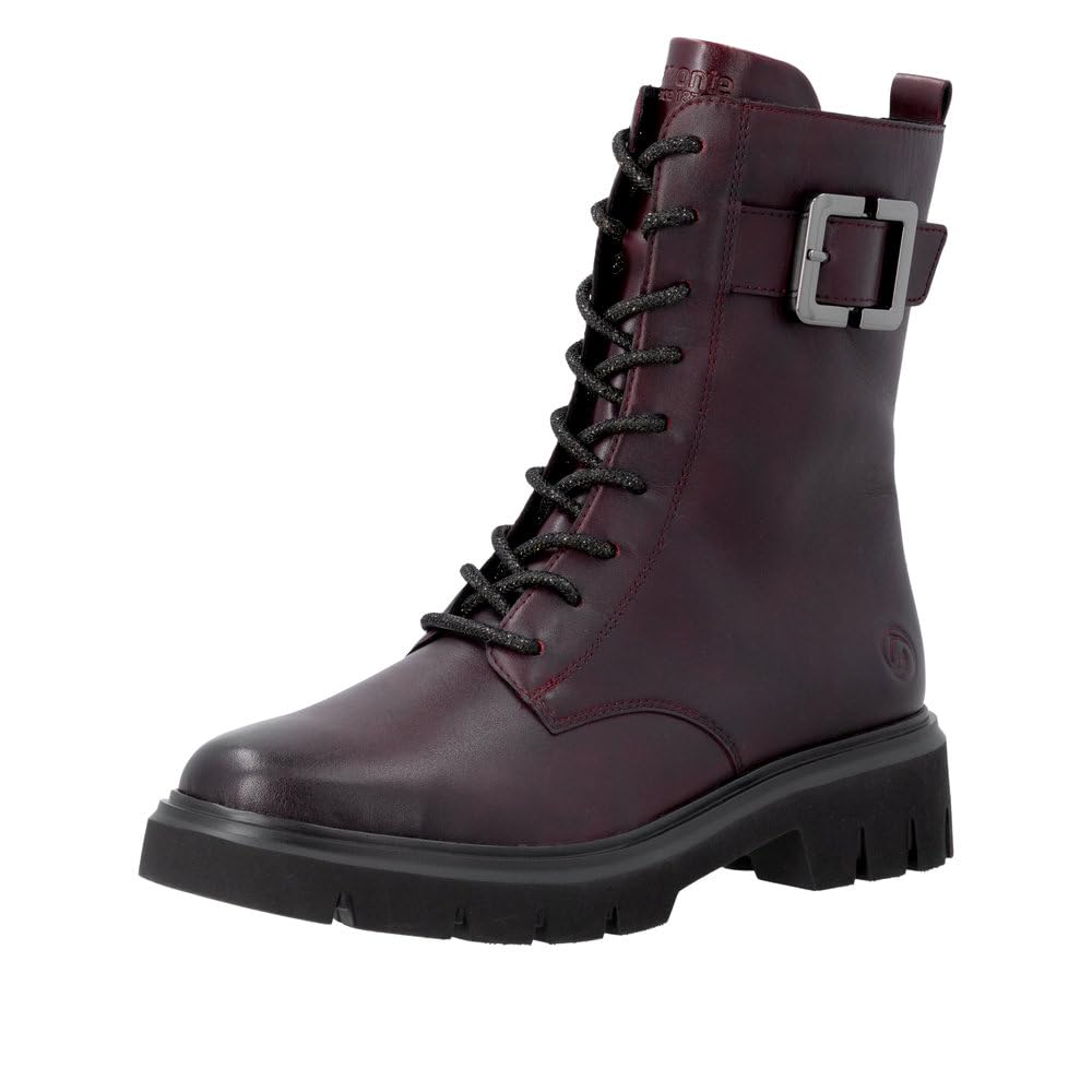 Remonte D1W82 Bottes Lacets Femme Bordeaux 39 EU