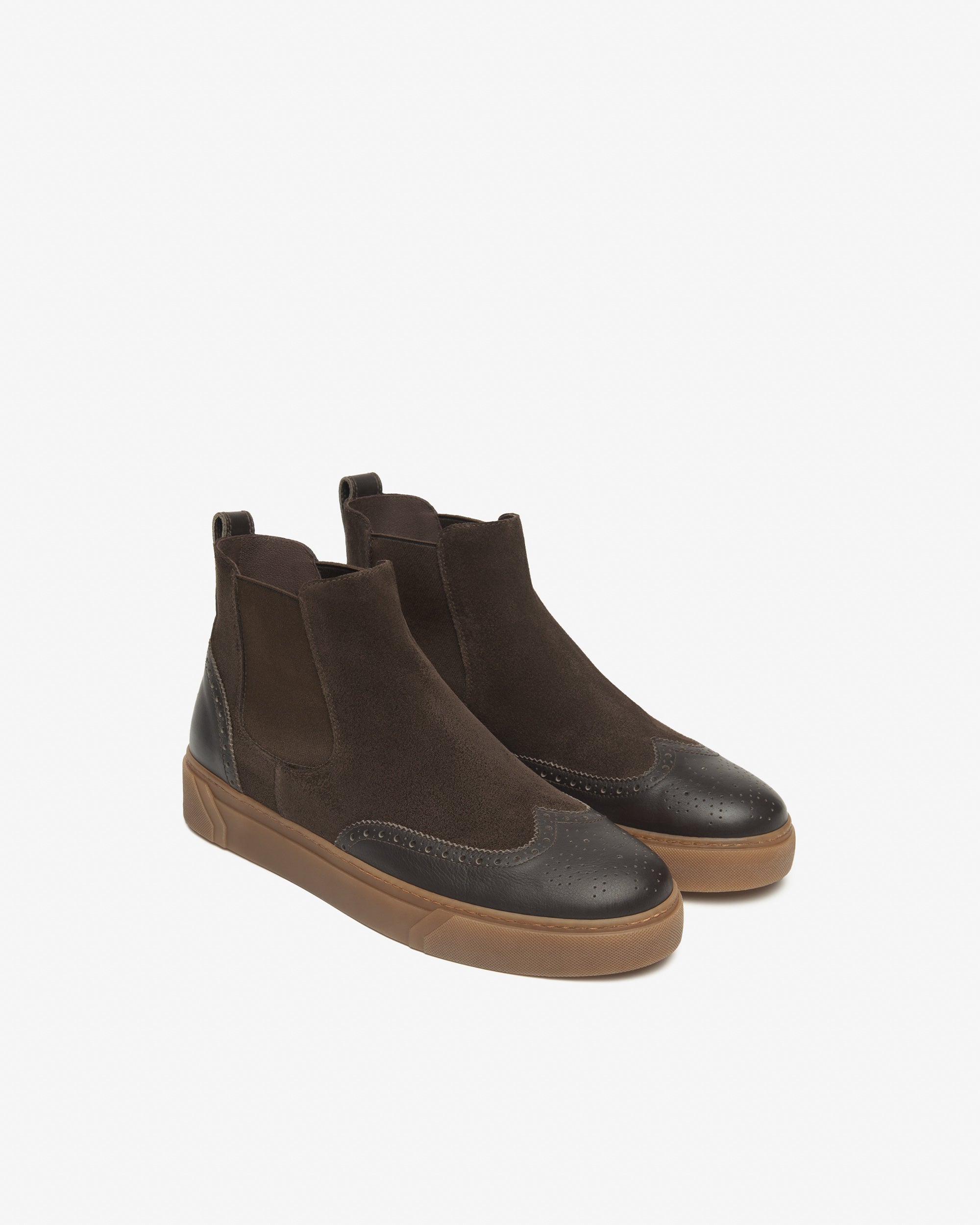 NeroGiardini Chelsea bottines homme cuir velours