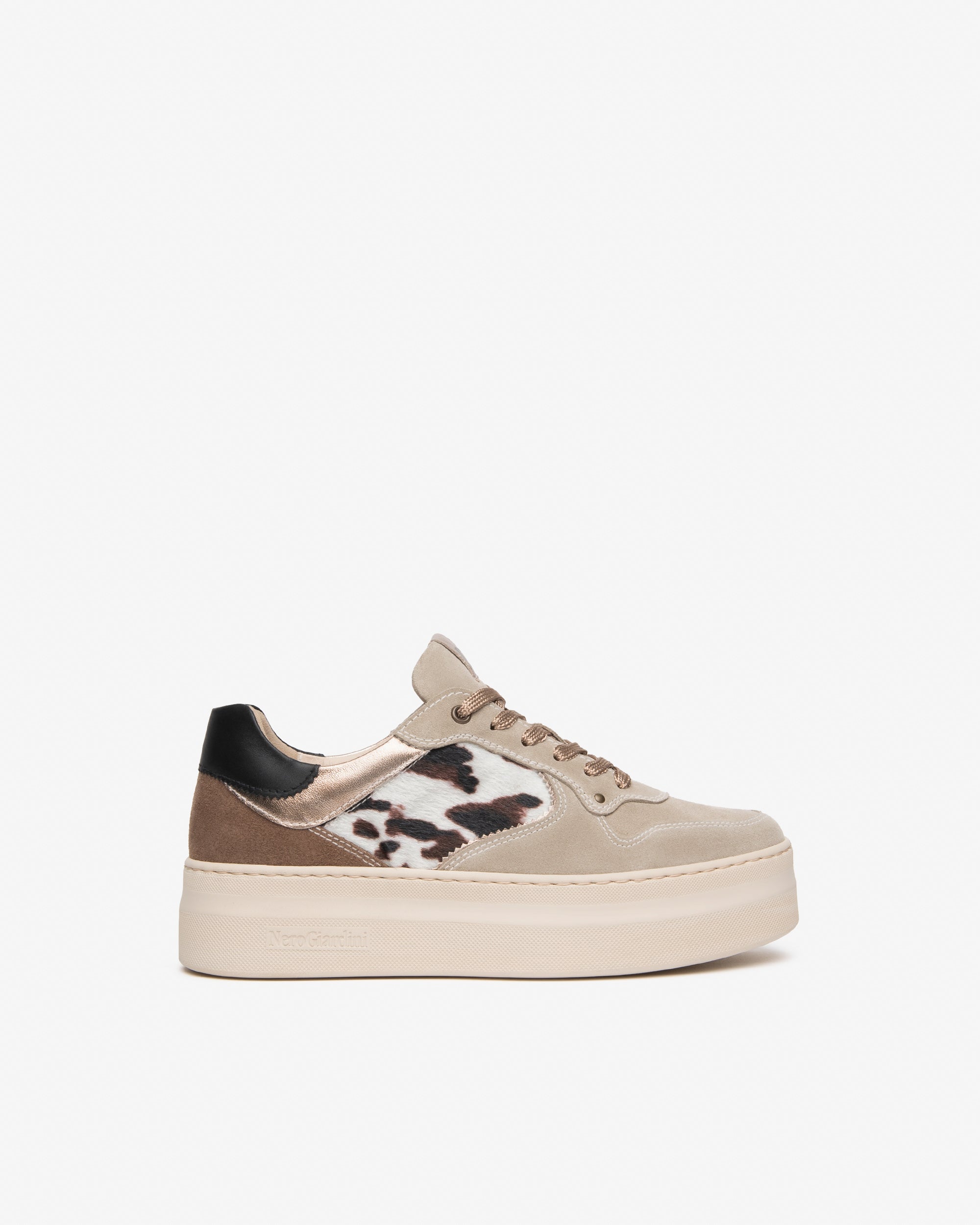 NeroGiardini Sneakers Femme Daim Plateforme 45 mm