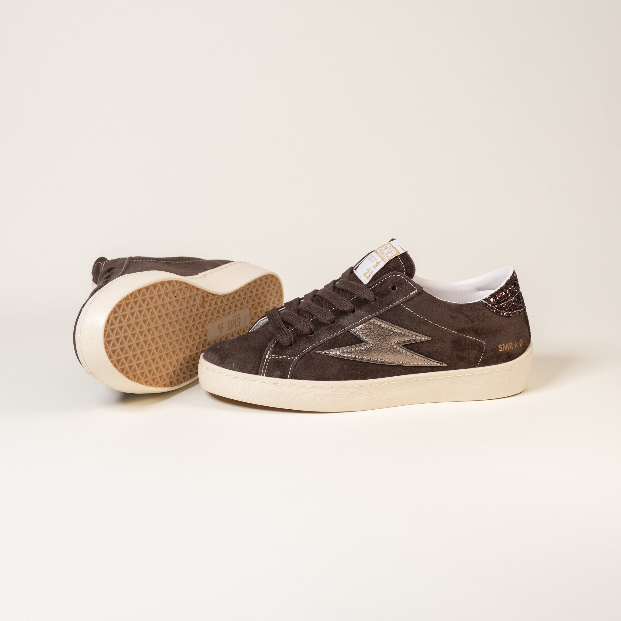 SMR Maya E164 Baskets Marron Bronze Cuir