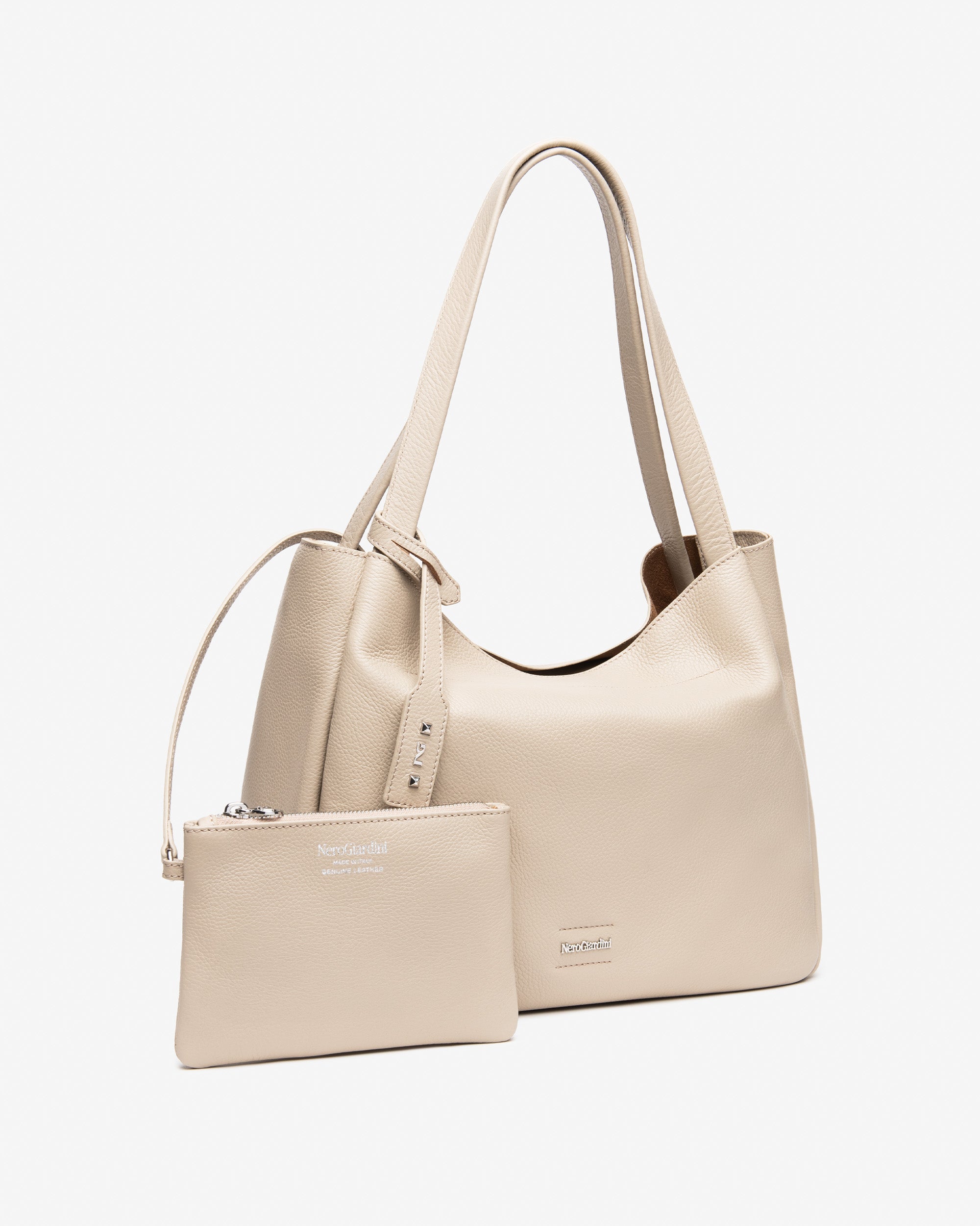 NeroGiardini Sacs besace femme cuir hobo automne