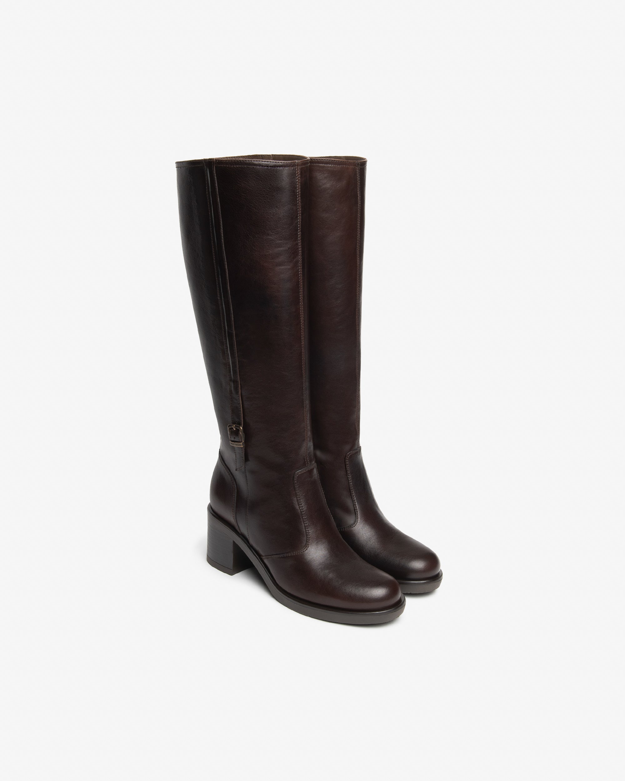 NeroGiardini Bottes Femme Cuir Talon Bloc 65 mm