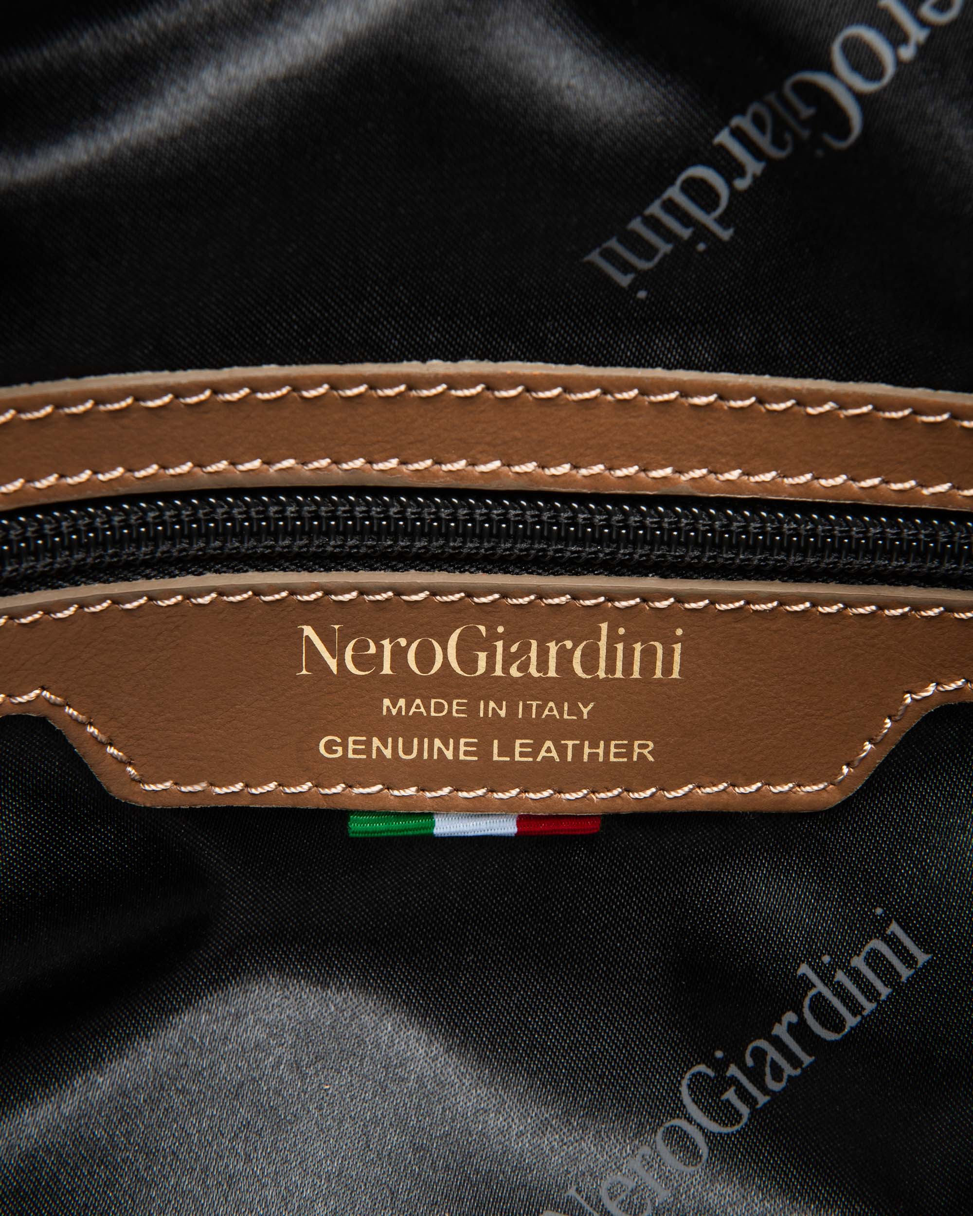Nerogiardini Sac Épaule Femme Cuir Daim Boucles Dorées