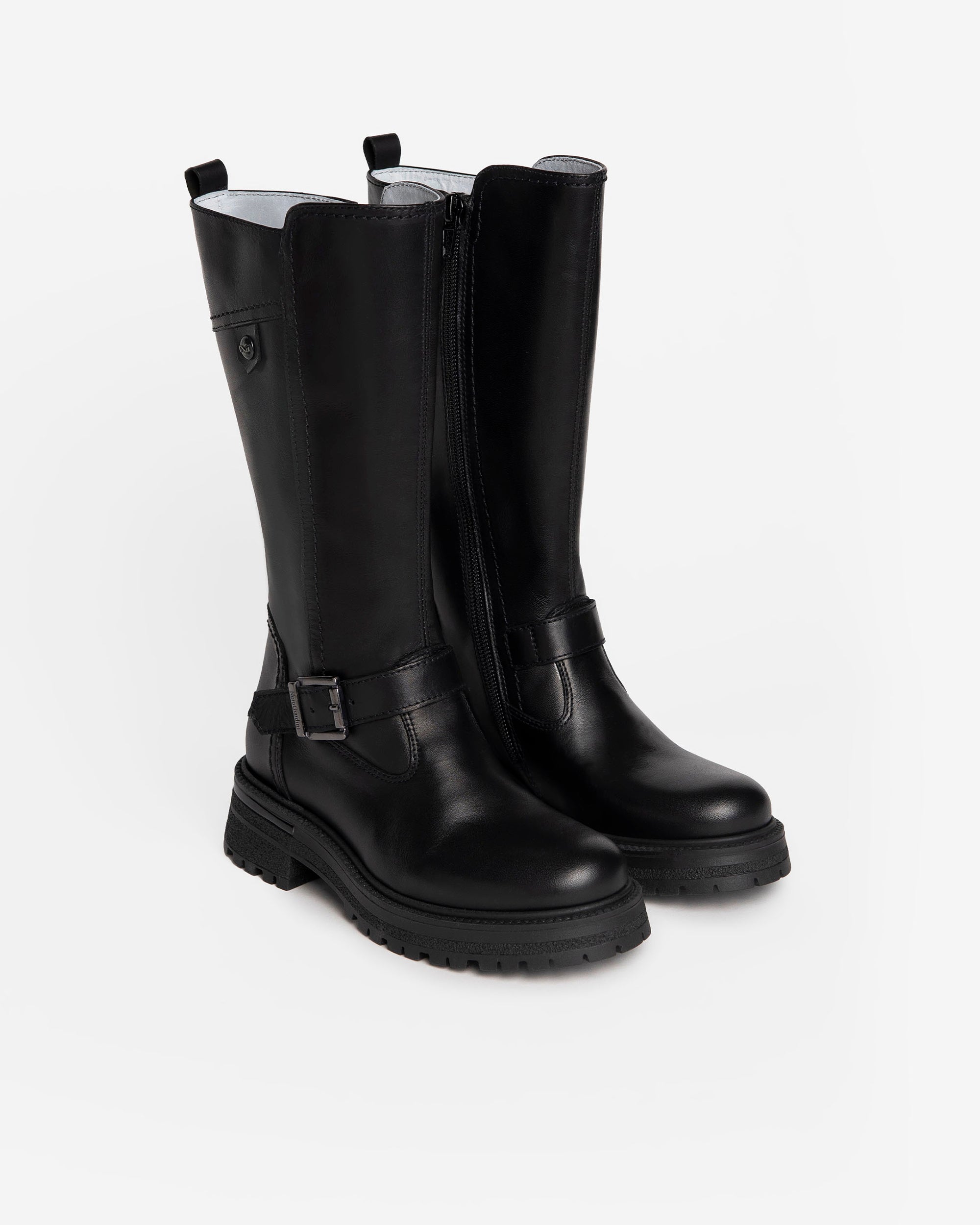 NeroGiardini Bottes Teens Fille Cuir Zip DryGo
