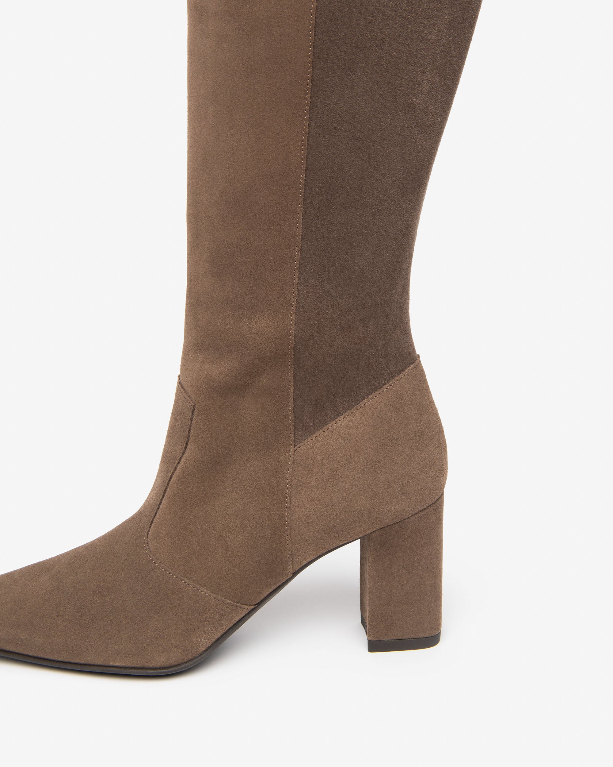 NeroGiardini Bottes Femme Daim Talon 75 mm Zip