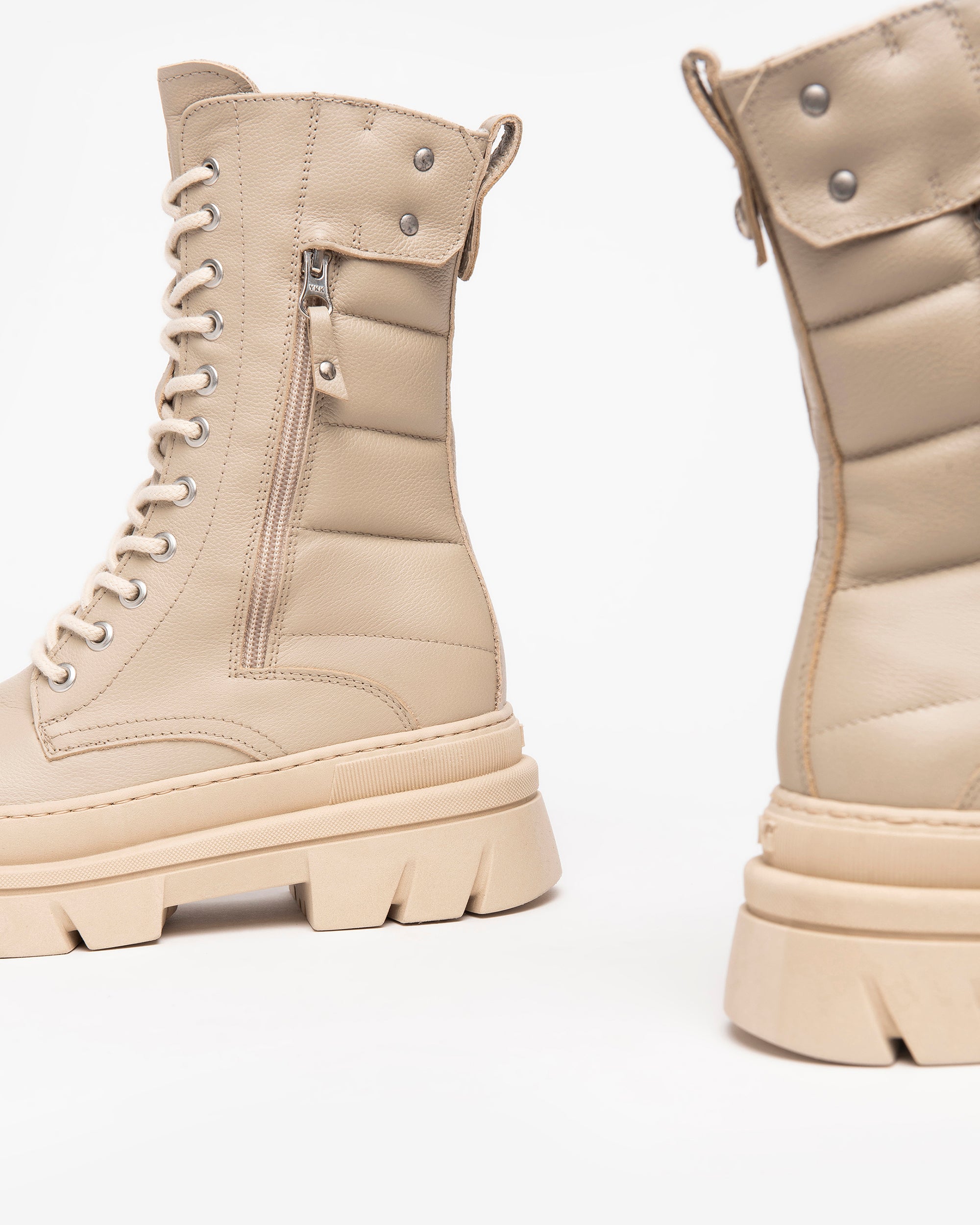 NeroGiardini Bottines Femme Cuir Combat Boots Hiver