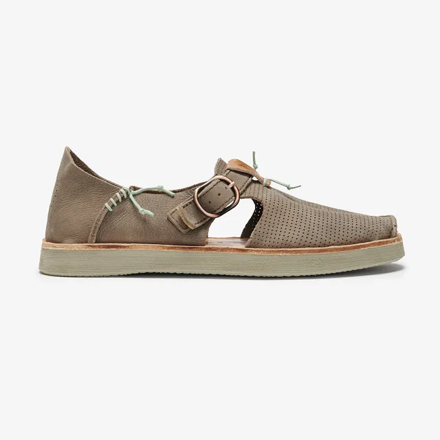 Satorisan Benirras Microperforated sandales vert cuir