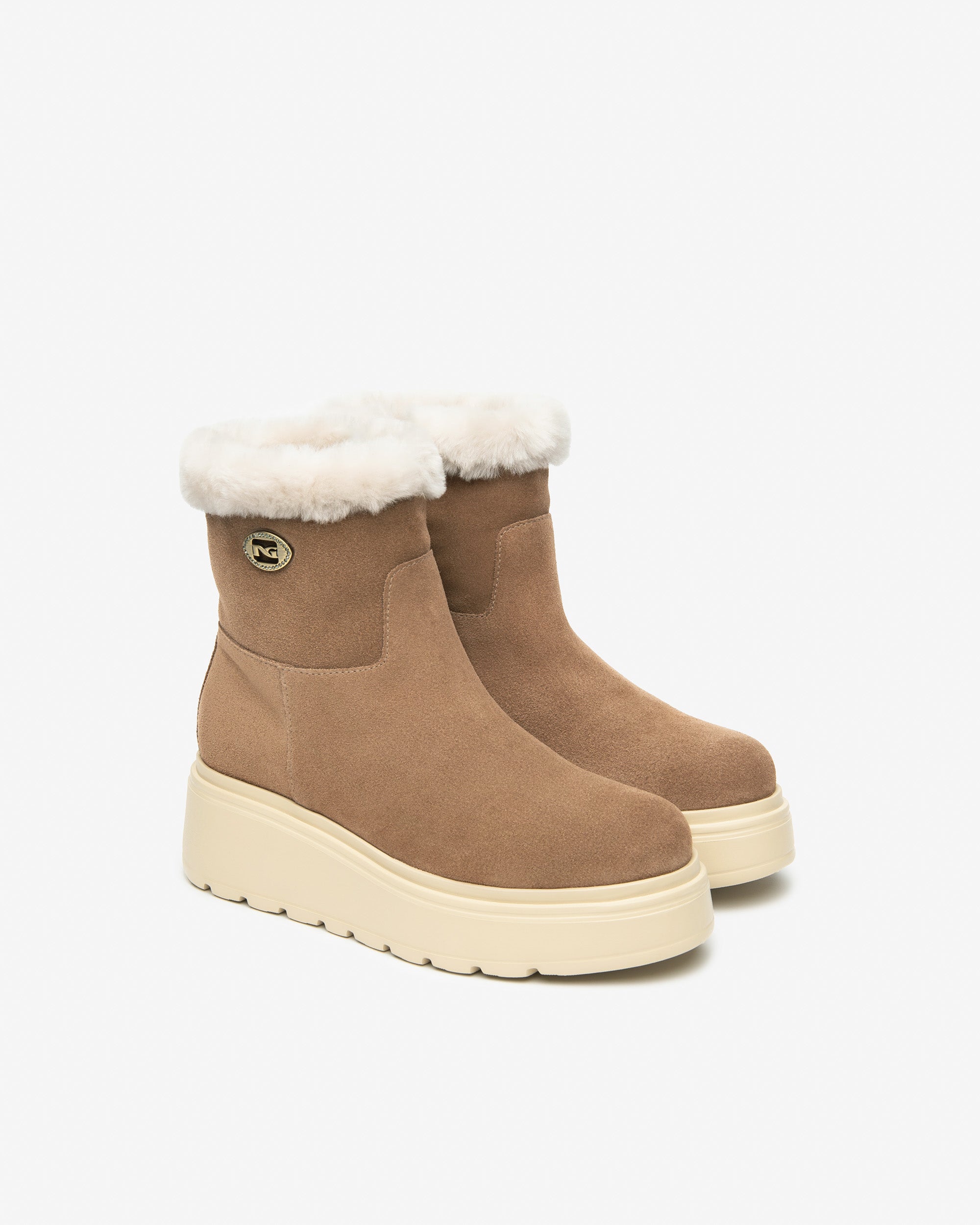 NeroGiardini Bottines Femme Cuir Velours Daim Hiver
