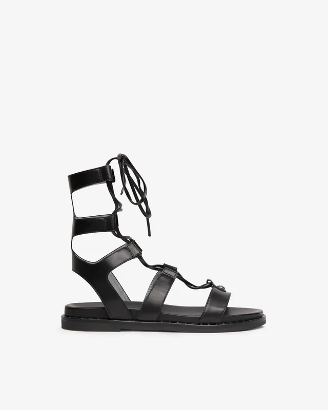 Nerogiardini Sandales femme cuir spartiates plates