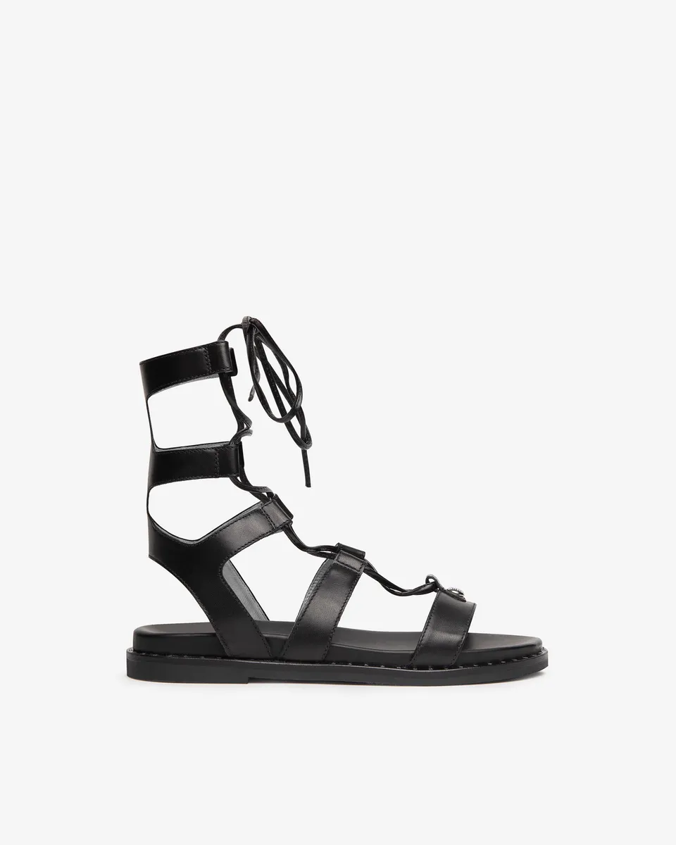 Nerogiardini Sandales femme cuir spartiates plates