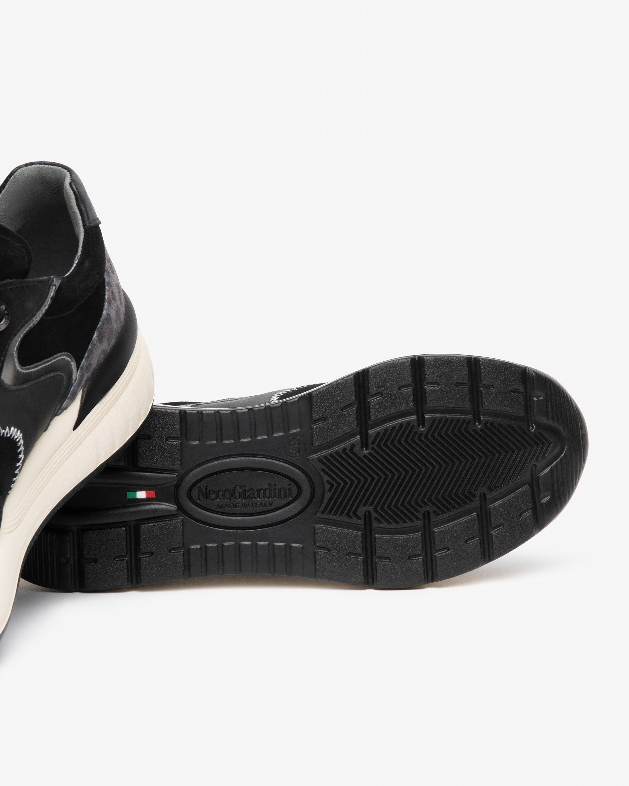 NeroGiardini Sneakers femme daim clous semelle 60 mm 35-41