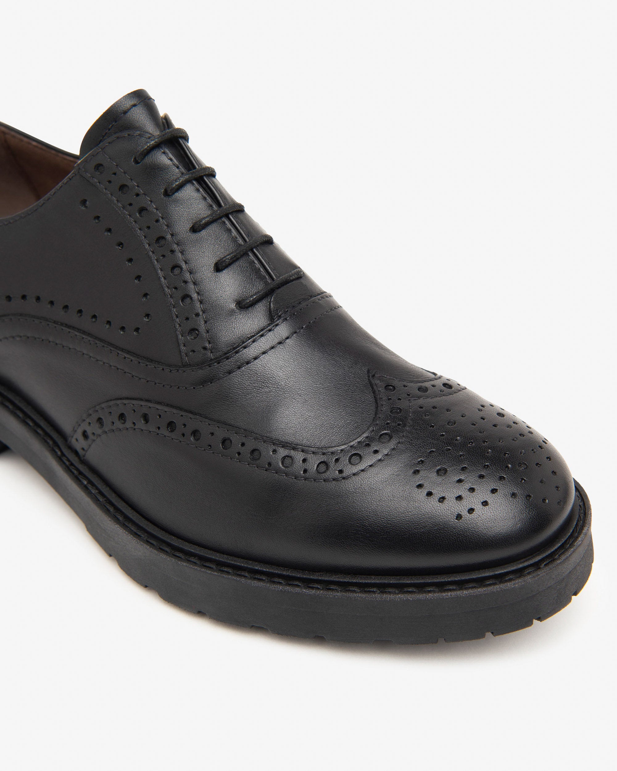 NeroGiardini Chaussures Lacets Femme Cuir Brogue 35mm