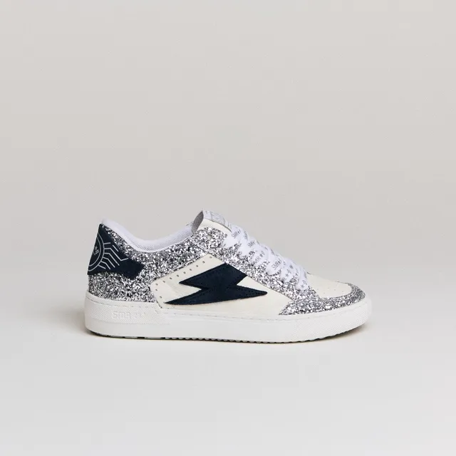 Semerdjian Noubar D605 baskets panna bleu cuir