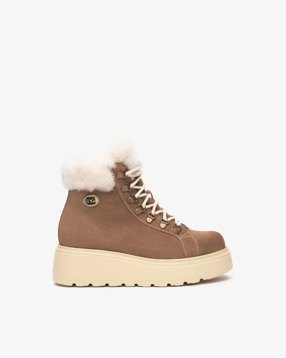 NeroGiardini Bottines Femme Daim Plateforme 55mm