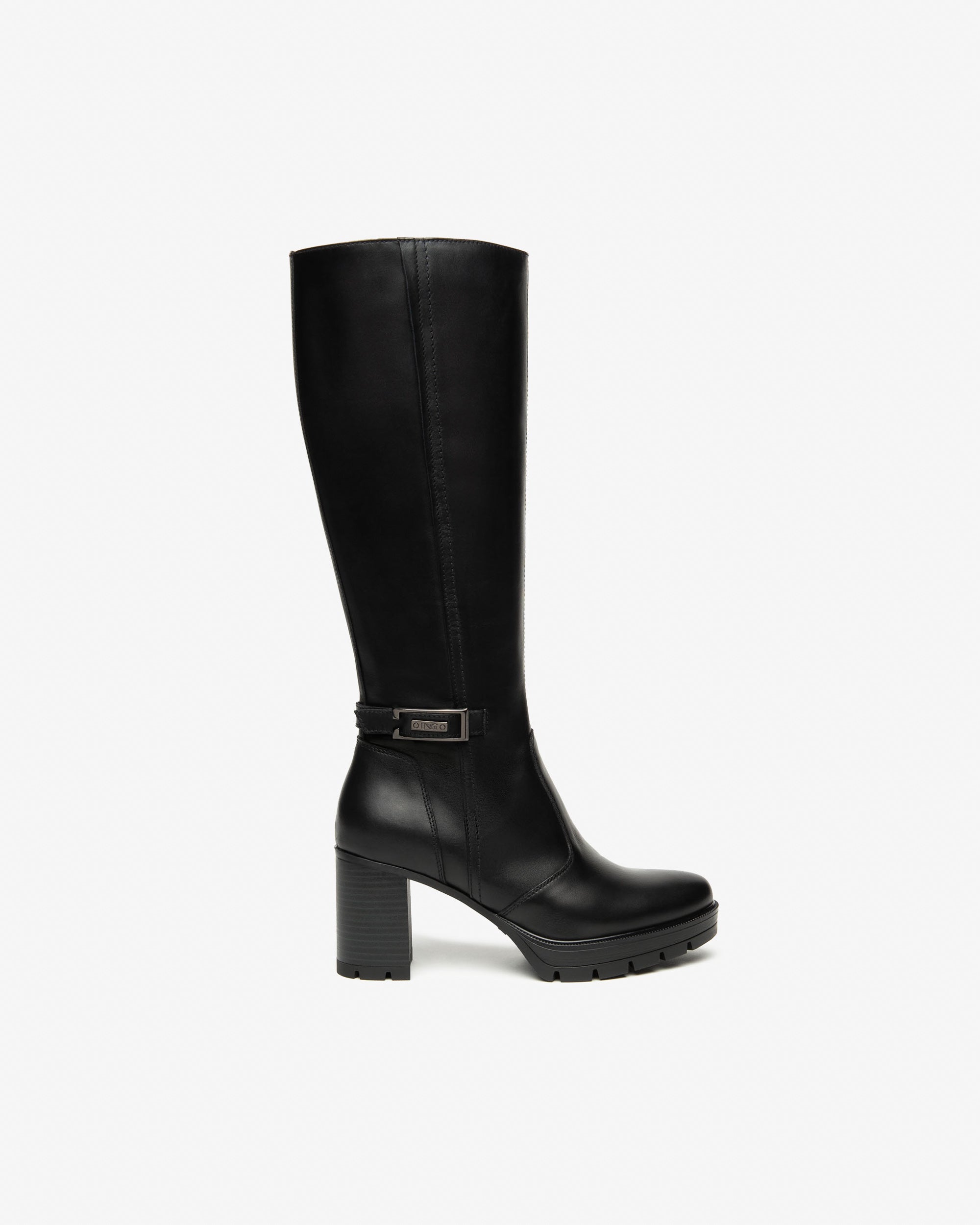 NeroGiardini Bottes Femme en Cuir Automne Hiver