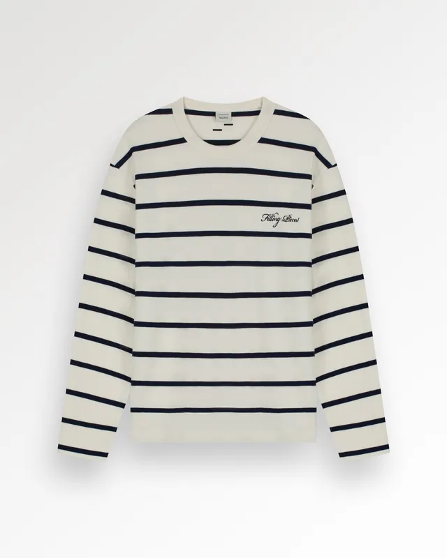 Filling Pieces Longsleeve Striped t-shirt manches longues blanc