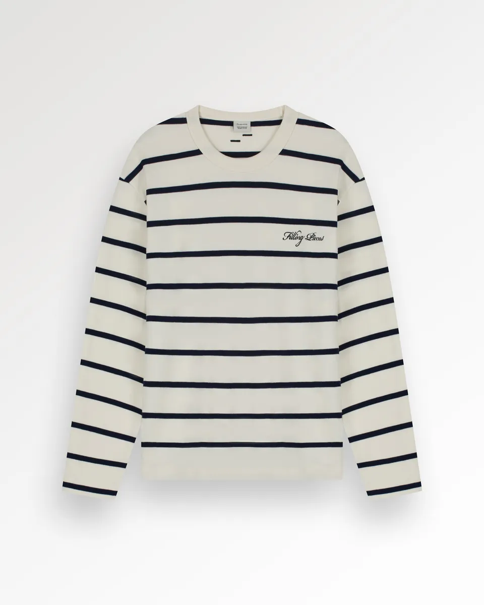 Filling Pieces Longsleeve Striped t-shirt manches longues blanc