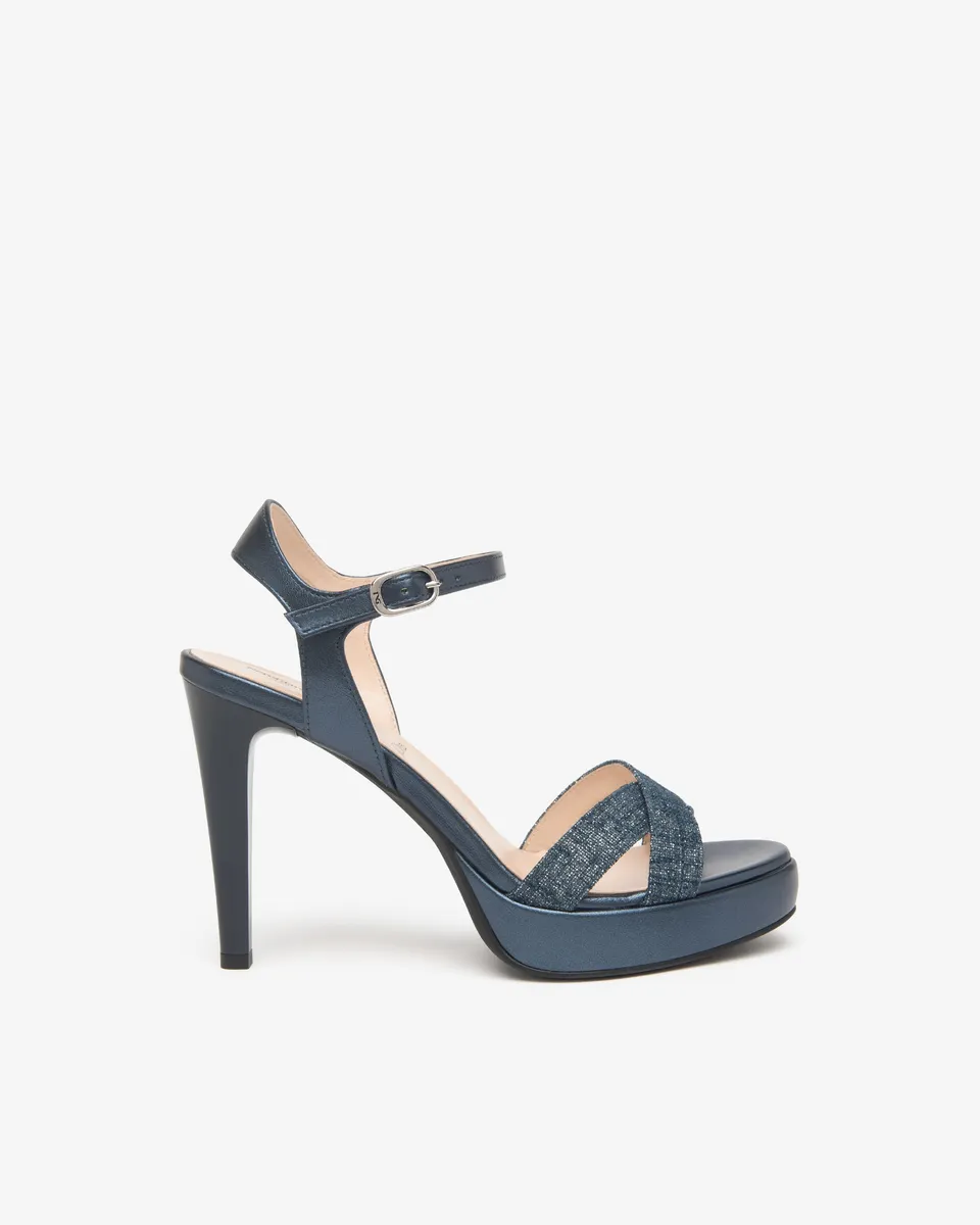 NeroGiardini Sandales Femme Cuir Tissu Premium 38