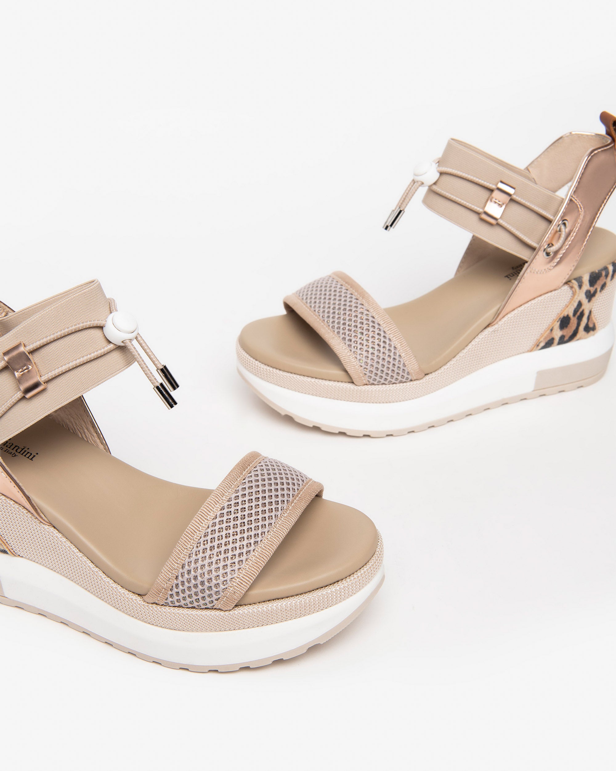 NeroGiardini Sandales Femme Toile Compensées 40 mm