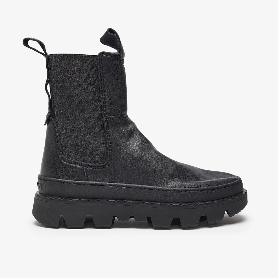Satorisan Unalome Elastics Premium bottines Black cuir chelsea