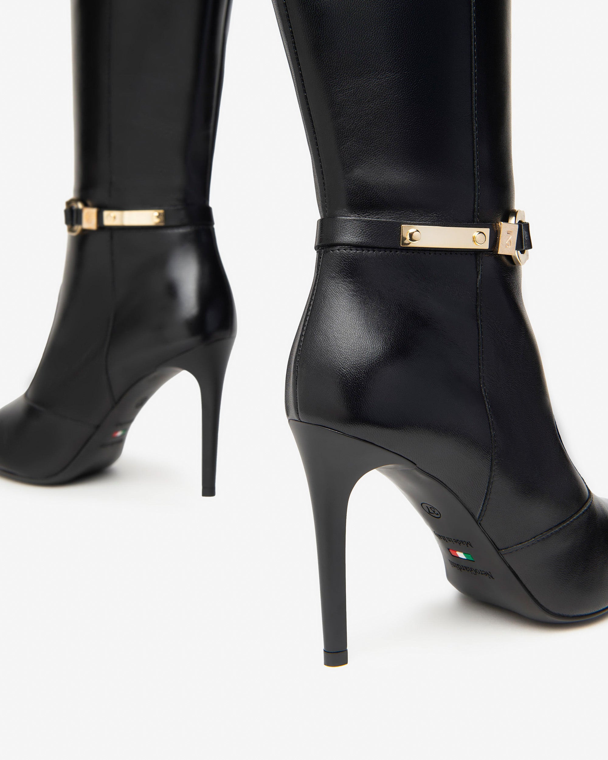 Nerogiardini Bottes Femme Cuir Talon Aiguille 95 mm