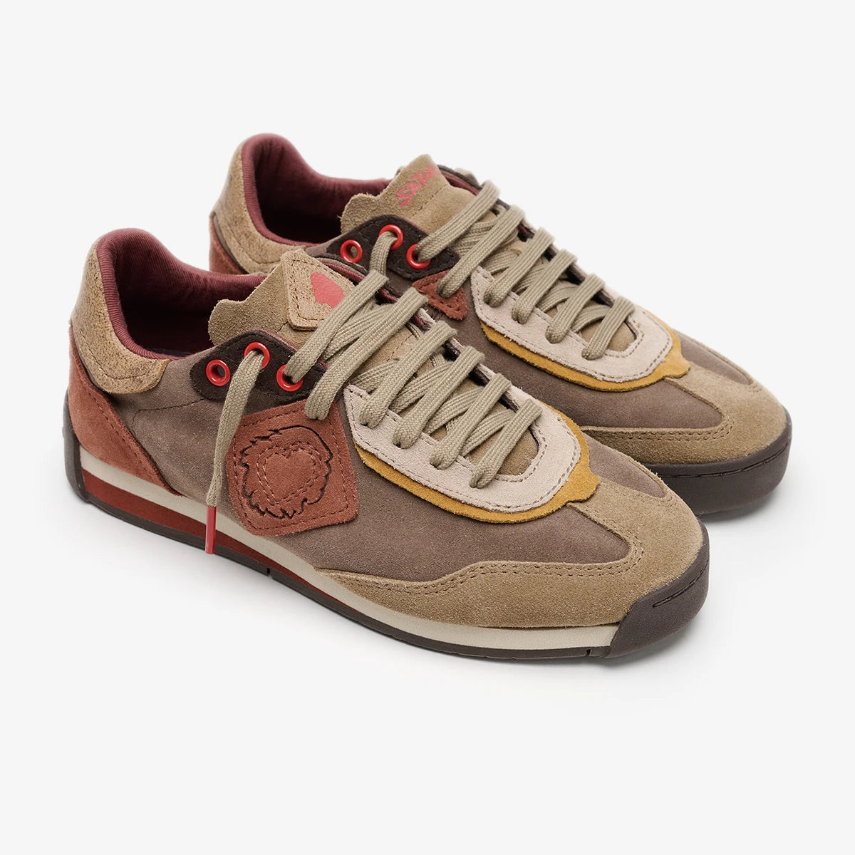 Satorisan Ensō Suede baskets beige natural unisexe