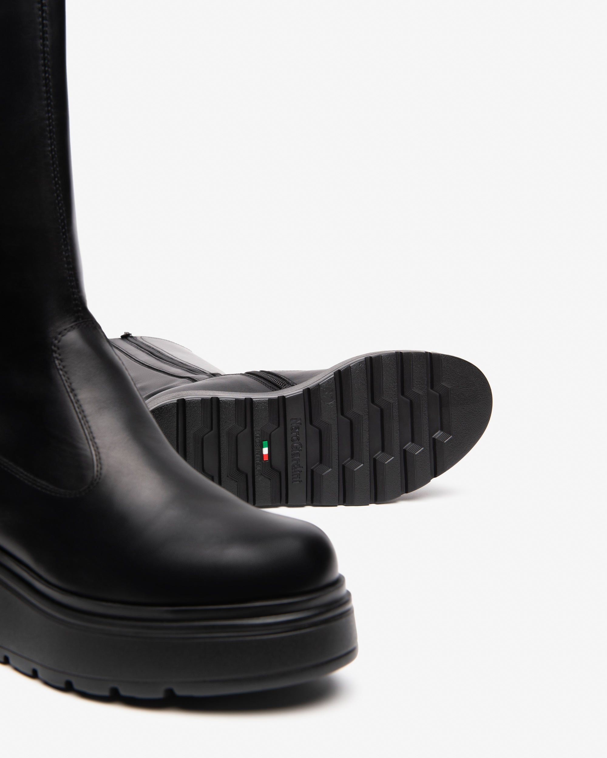 NeroGiardini Bottes Femme Cuir Technique Hiver