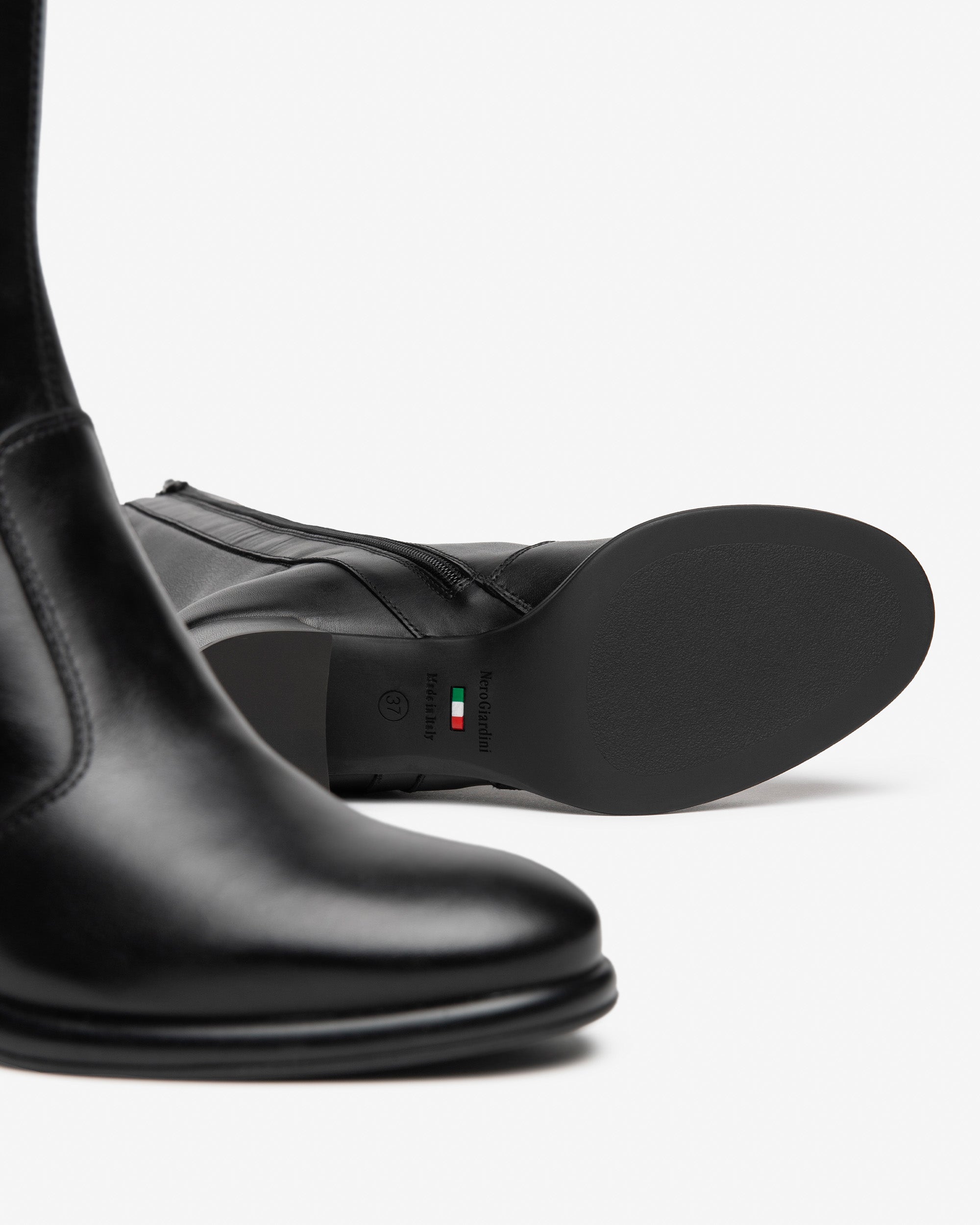Nerogiardini Bottes bottes cuir femme talon 60mm zip