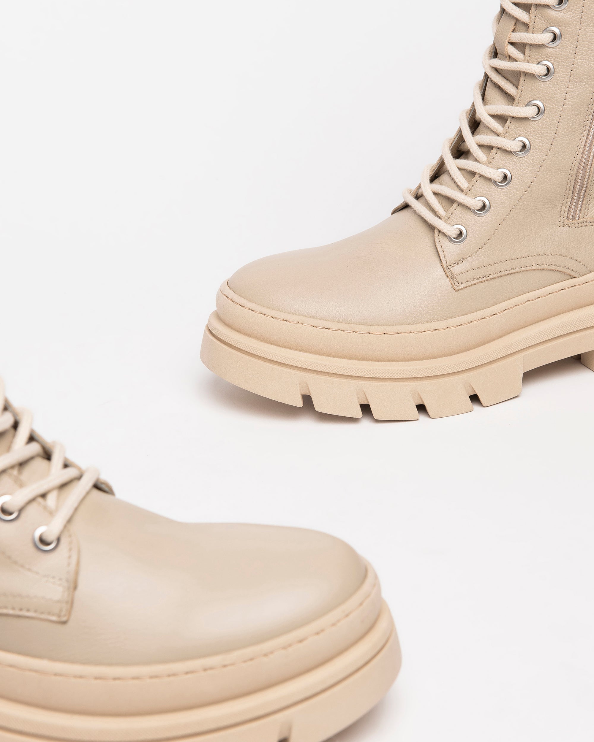 NeroGiardini Bottines Femme Cuir Combat Boots Hiver