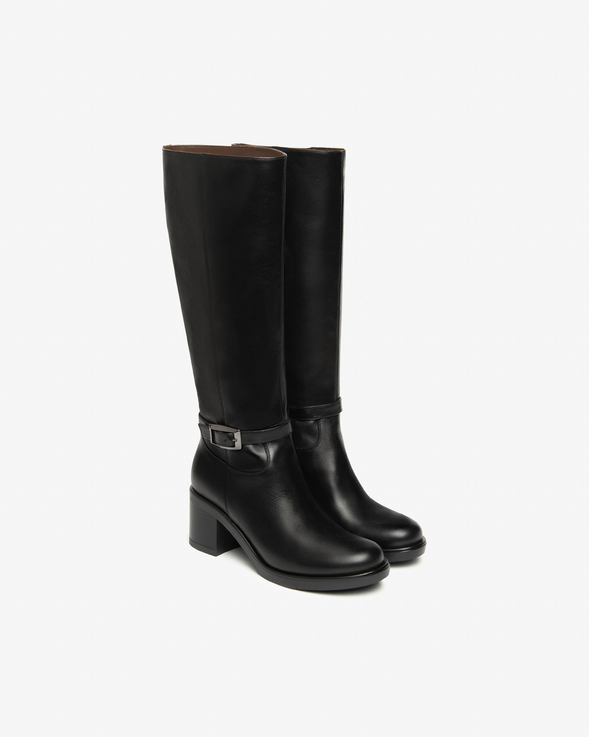 NeroGiardini Bottes Femme en Cuir Automne Hiver