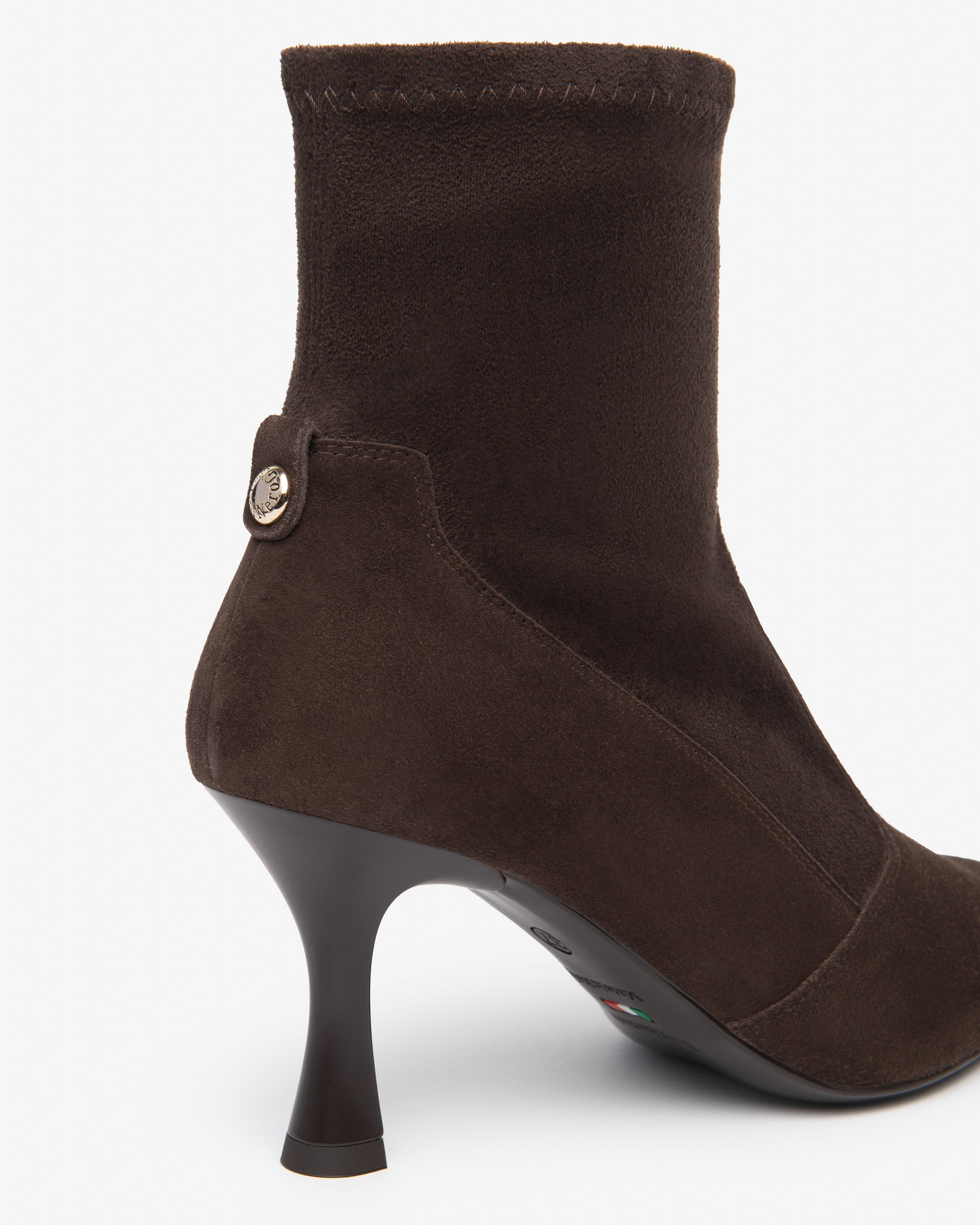 NeroGiardini Bottines Femme Daim Talon 75 mm Sans Zip