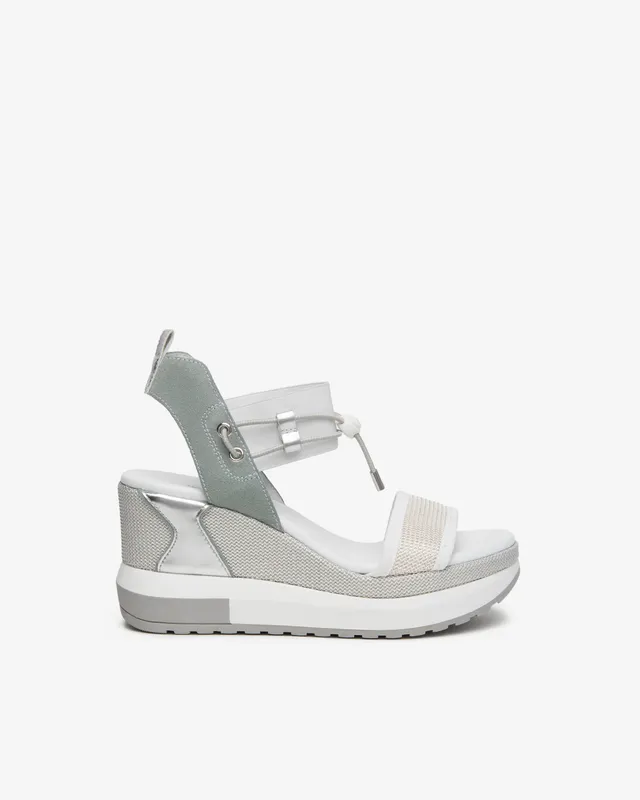 NeroGiardini Sandales Femme Daim Cuir Toile Été