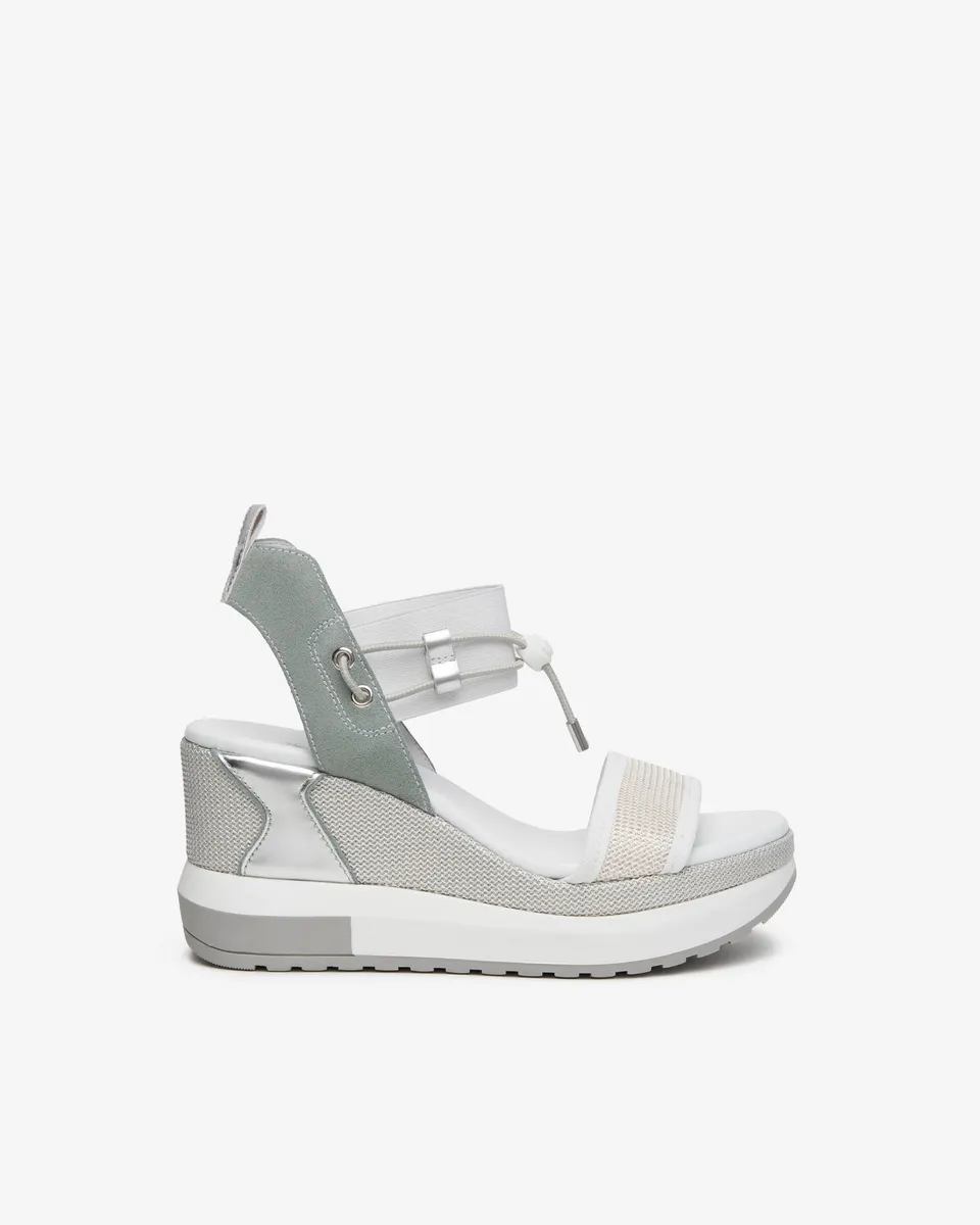 NeroGiardini Sandales Femme Daim Cuir Toile Été